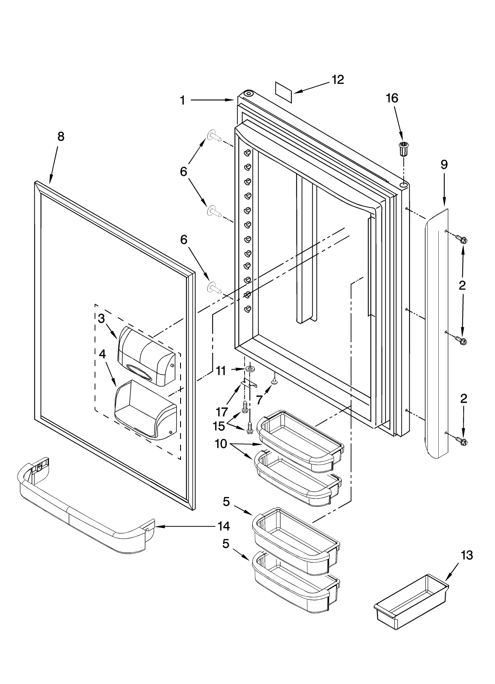REFRIGERATOR DOOR PARTS