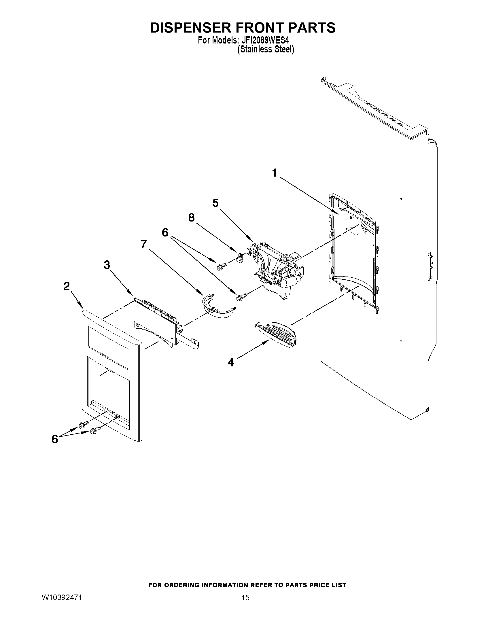 08 - DISPENSER FRONT PARTS