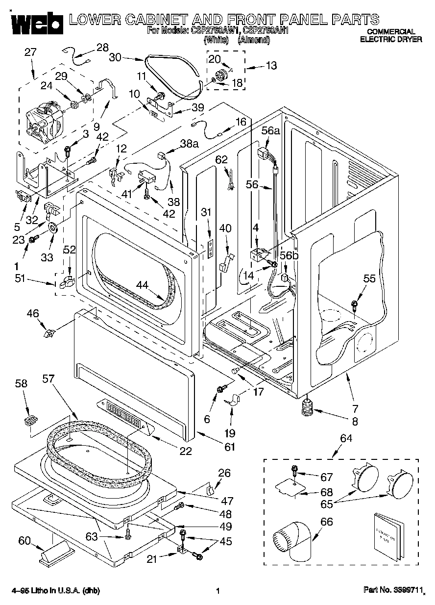 01 - LOWER CABINET AND FRONT PANEL