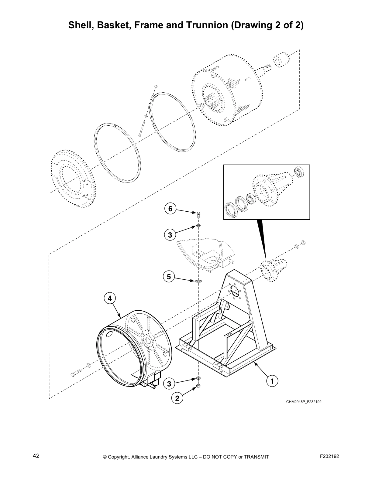 Shell, Basket, Frame and Trunnion (Drawing 2 of 2)