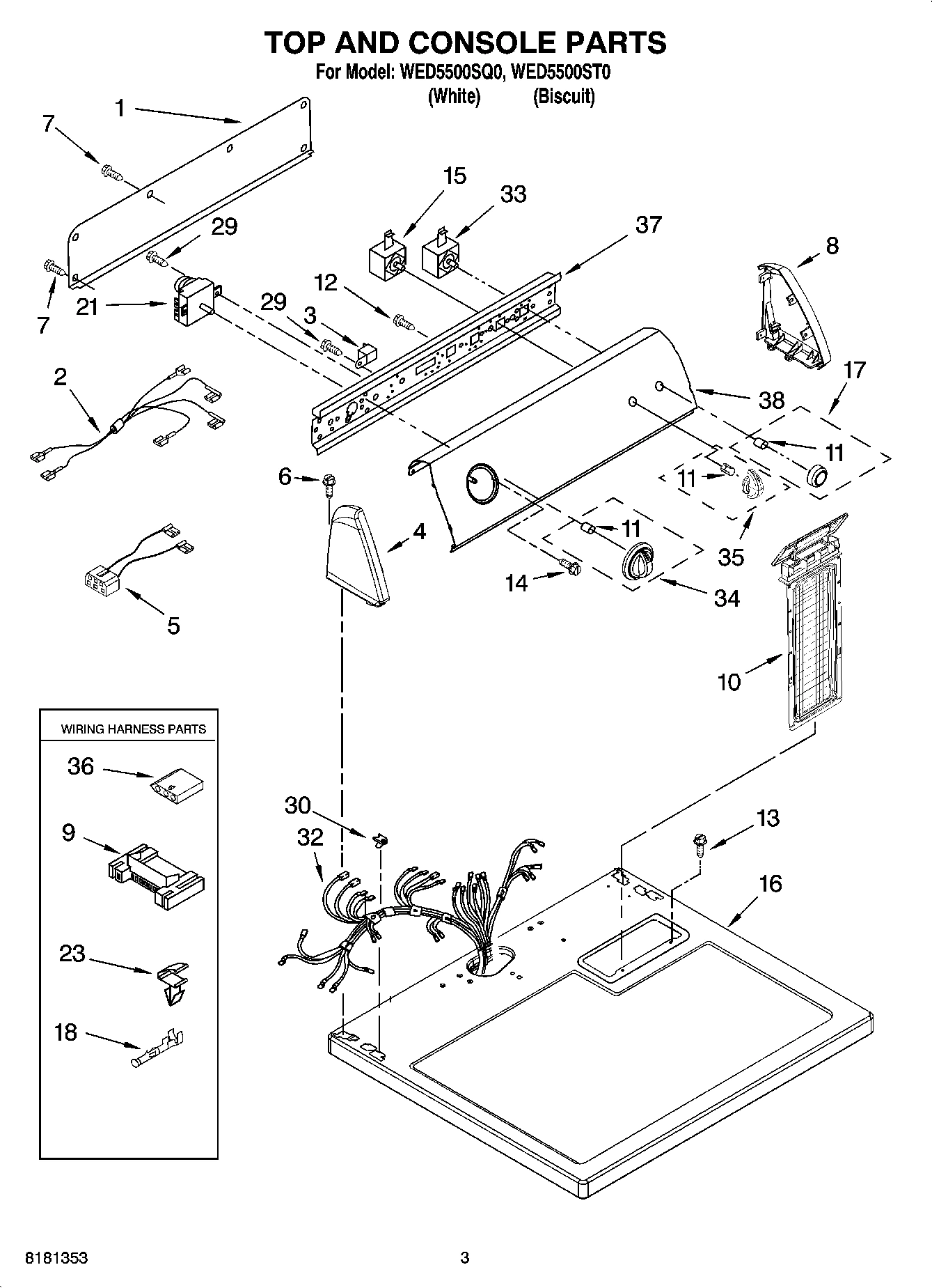 02 - TOP AND CONSOLE PARTS