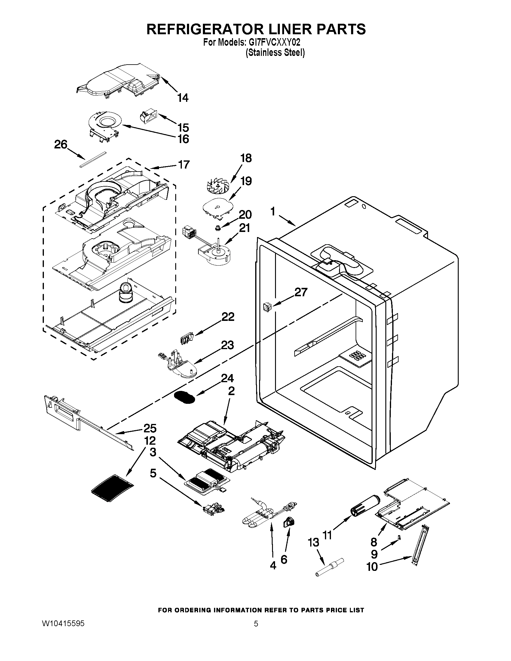 03 - REFRIGERATOR LINER PARTS