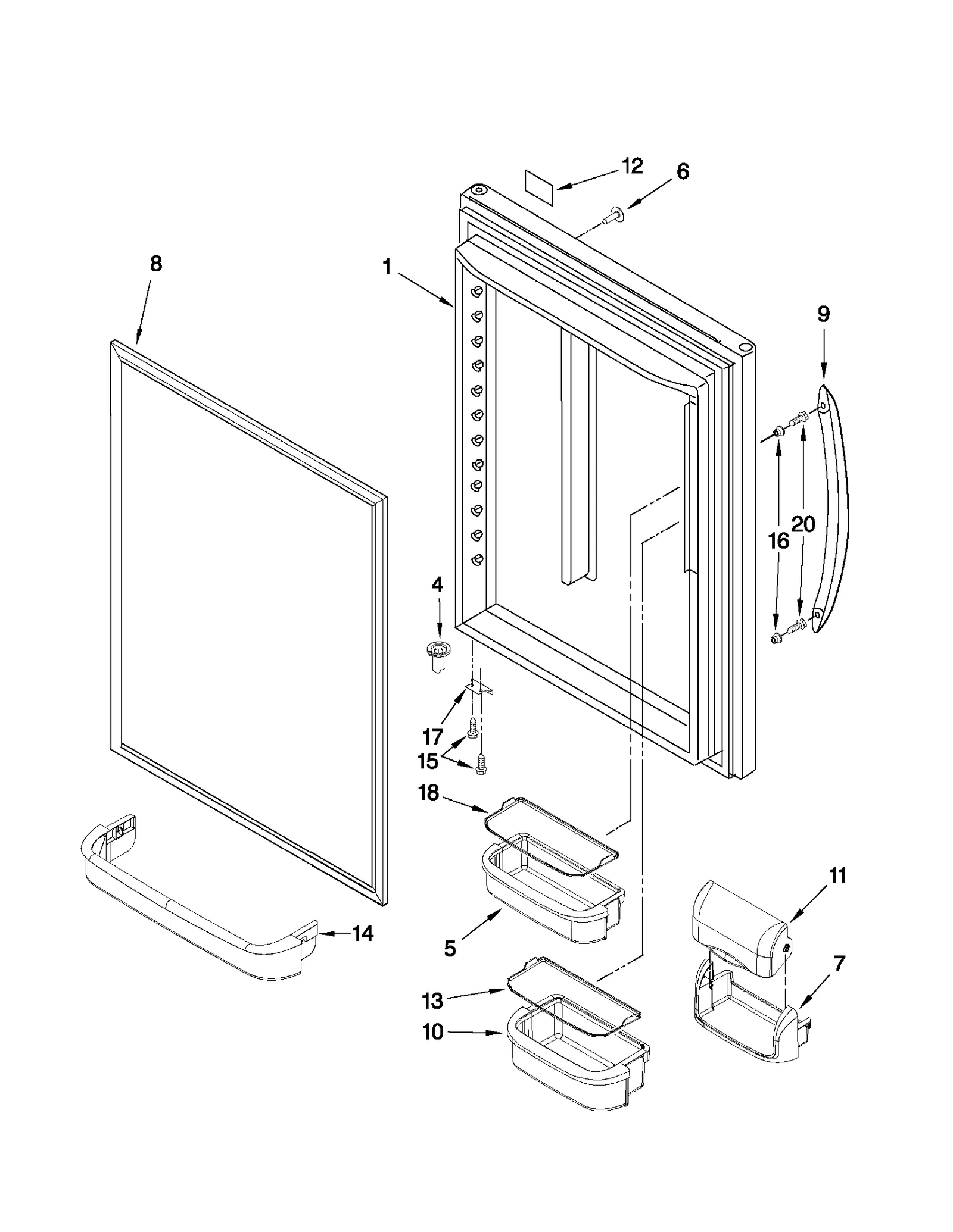 REFRIGERATOR DOOR PARTS