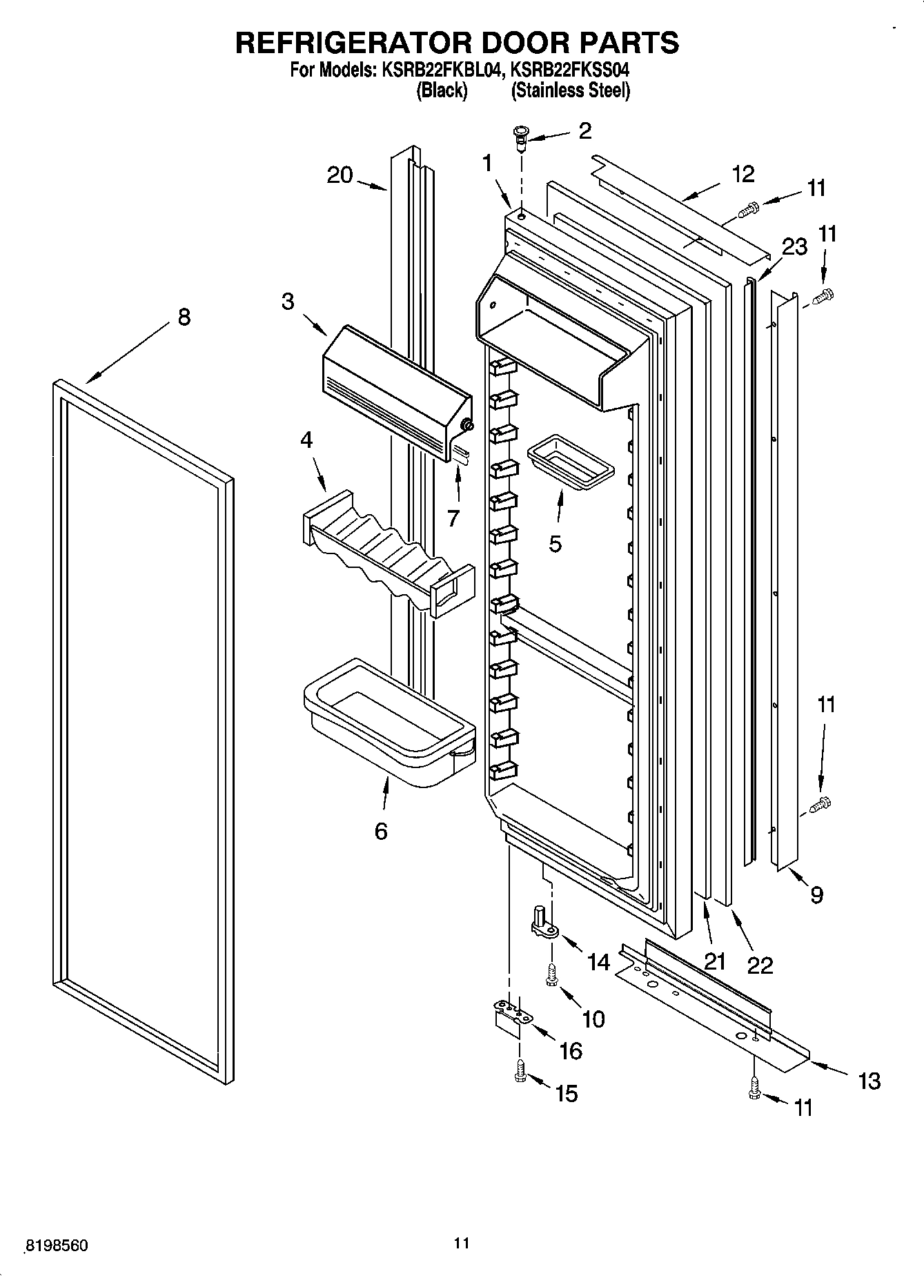 07 - REFRIGERATOR DOOR PARTS