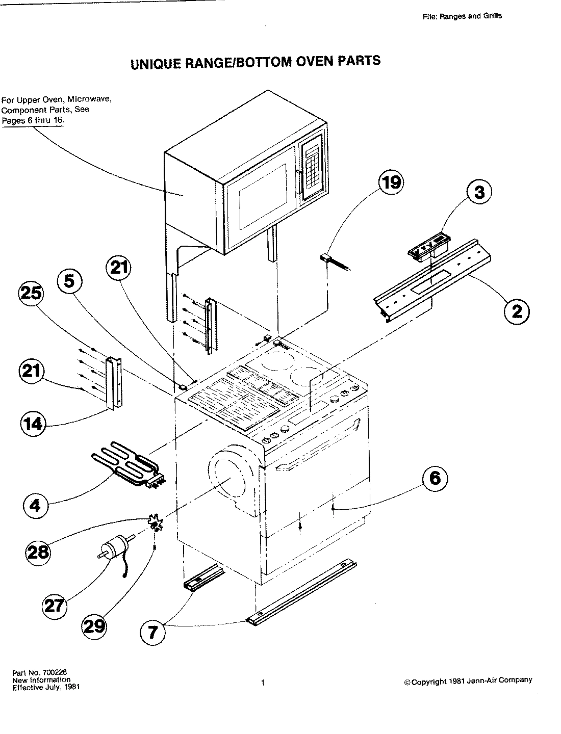 08 - UNIQUE RANGE/BOTTOM OVEN PARTS