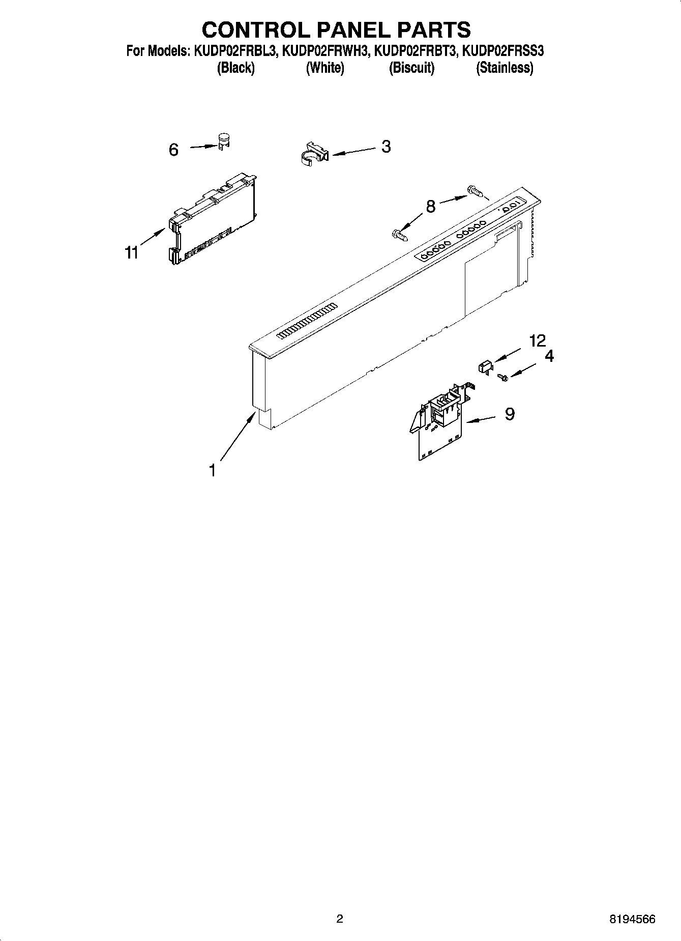 02 - CONTROL PANEL PARTS