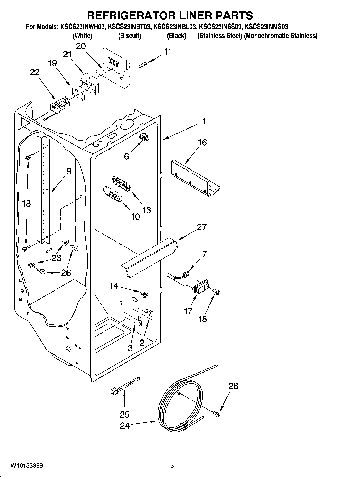 02 - REFRIGERATOR LINER PARTS