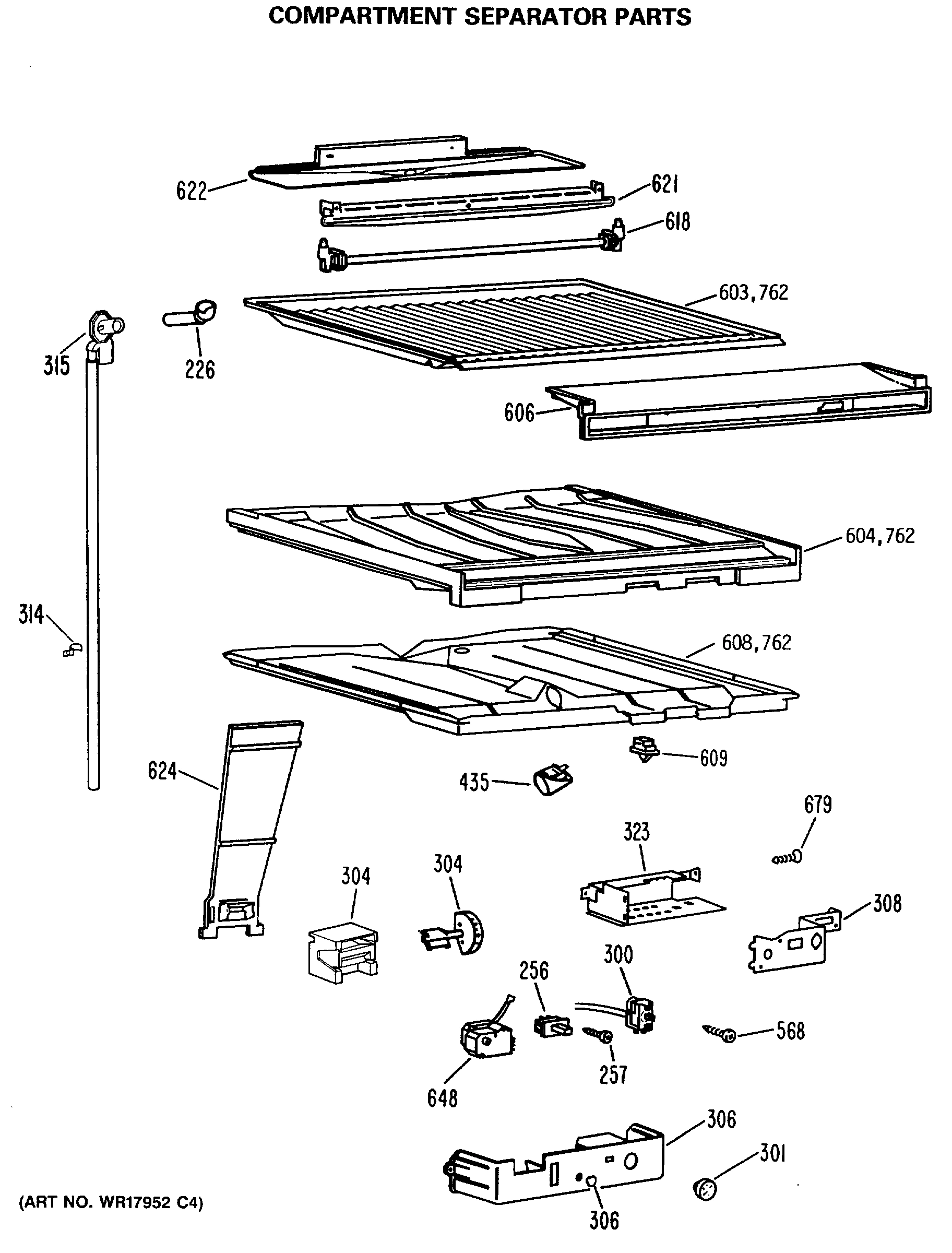COMPARTMENT SEPARATOR PARTS