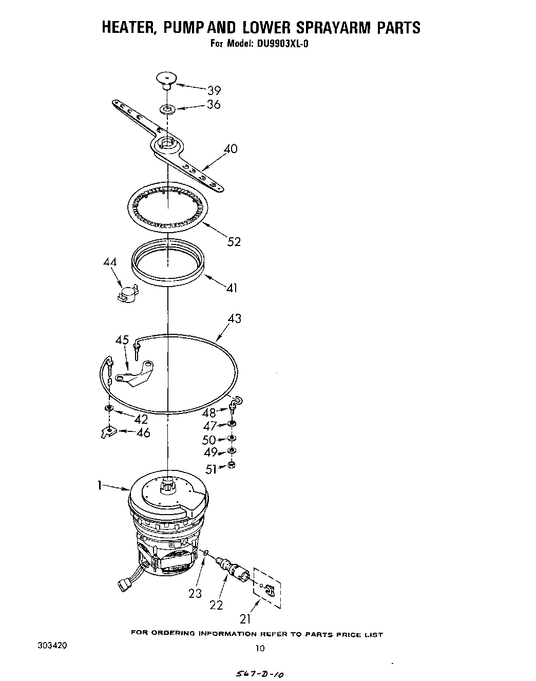 06 - HEATER, PUMP AND LOWER SPRAY ARM