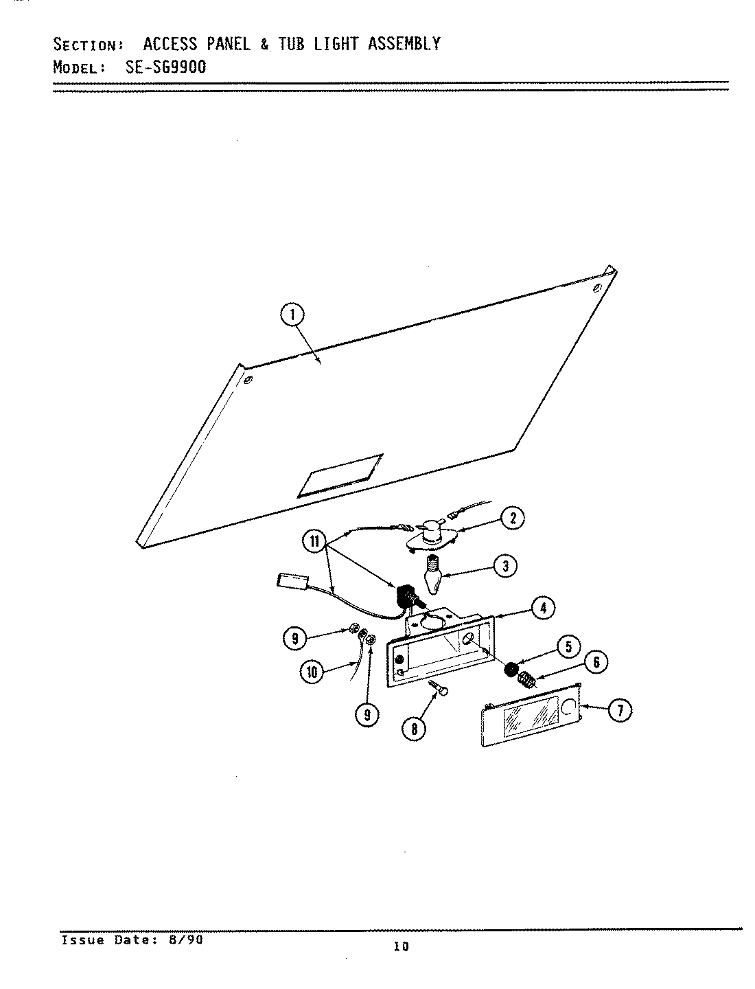 01 - ACCESS PANEL & TUB LIGHT