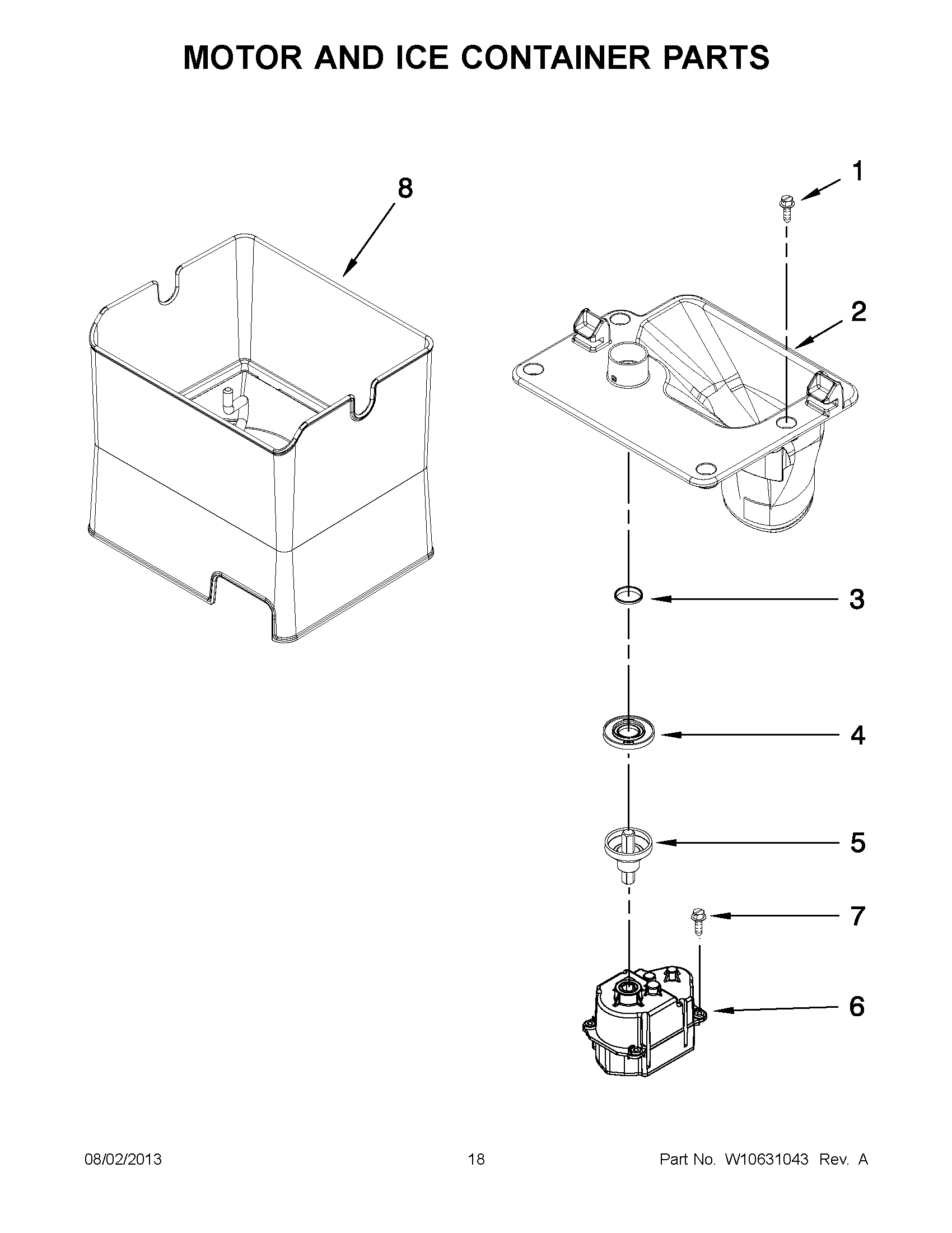 09 - MOTOR AND ICE CONTAINER PARTS