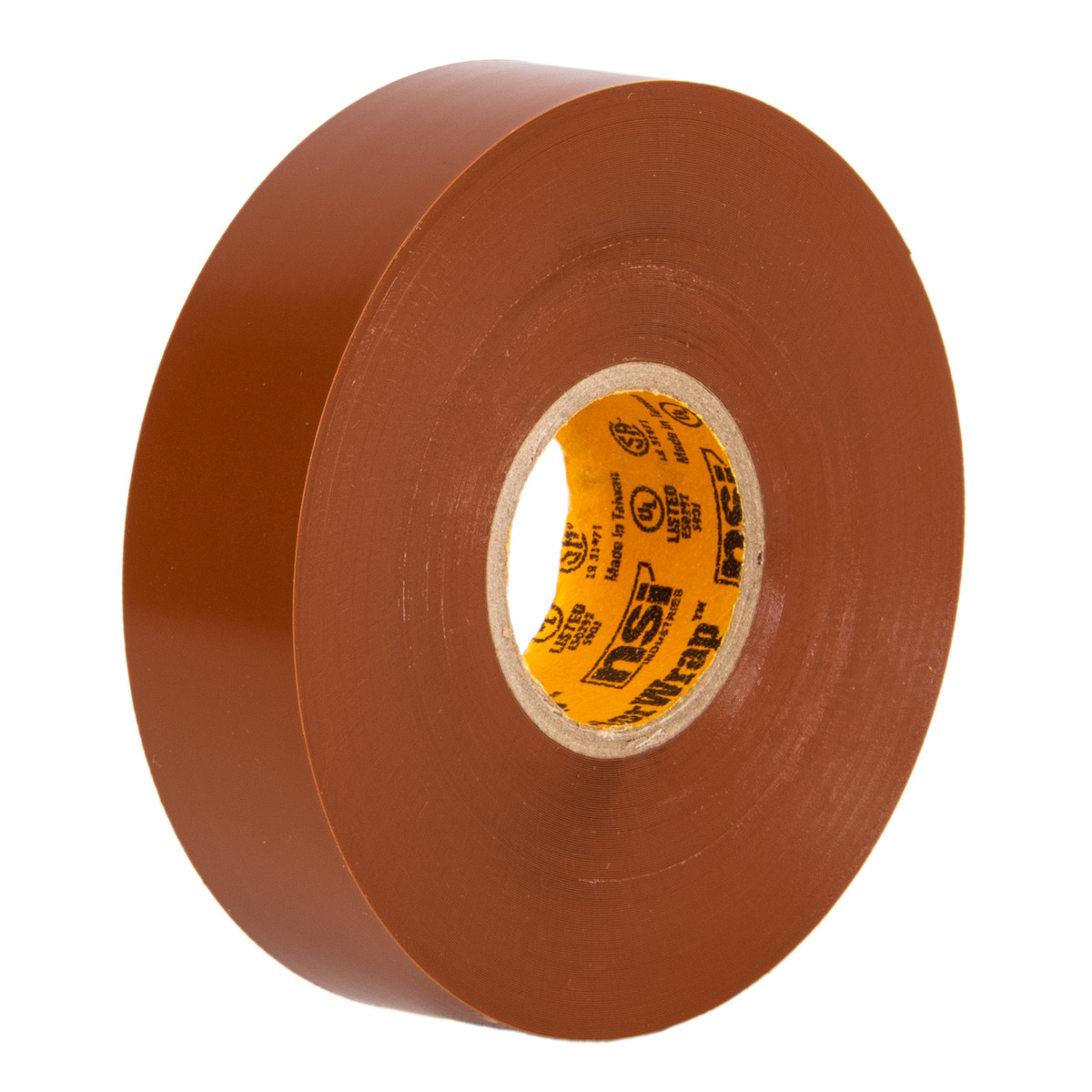 Brown Vinyl Electrical Tape 3/4 x 66ft x 7.5 mil