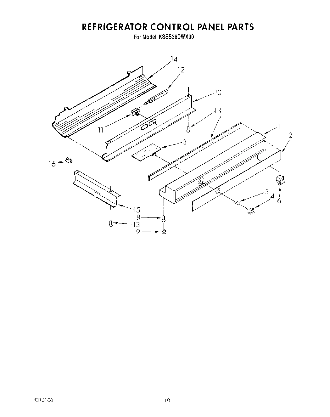 06 - REFRIGERATOR CONTROL PANEL