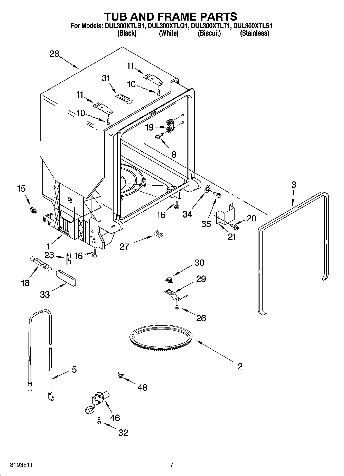 07 - TUB AND FRAME PARTS