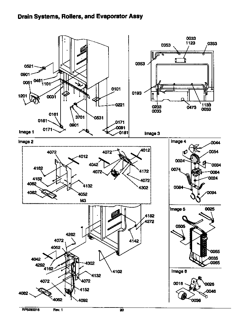 04 - DRAIN SYSTEMS, ROLLERS, AND EVAP ASSY