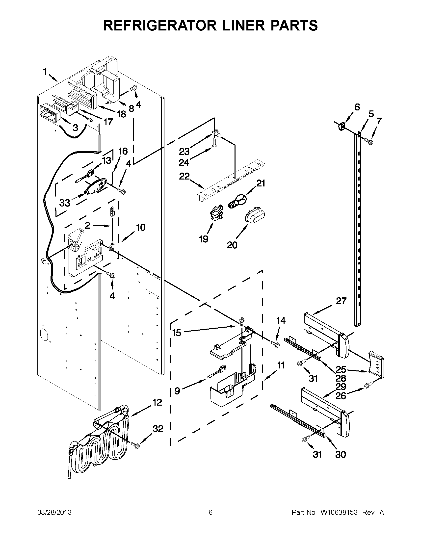 04 - REFRIGERATOR LINER PARTS