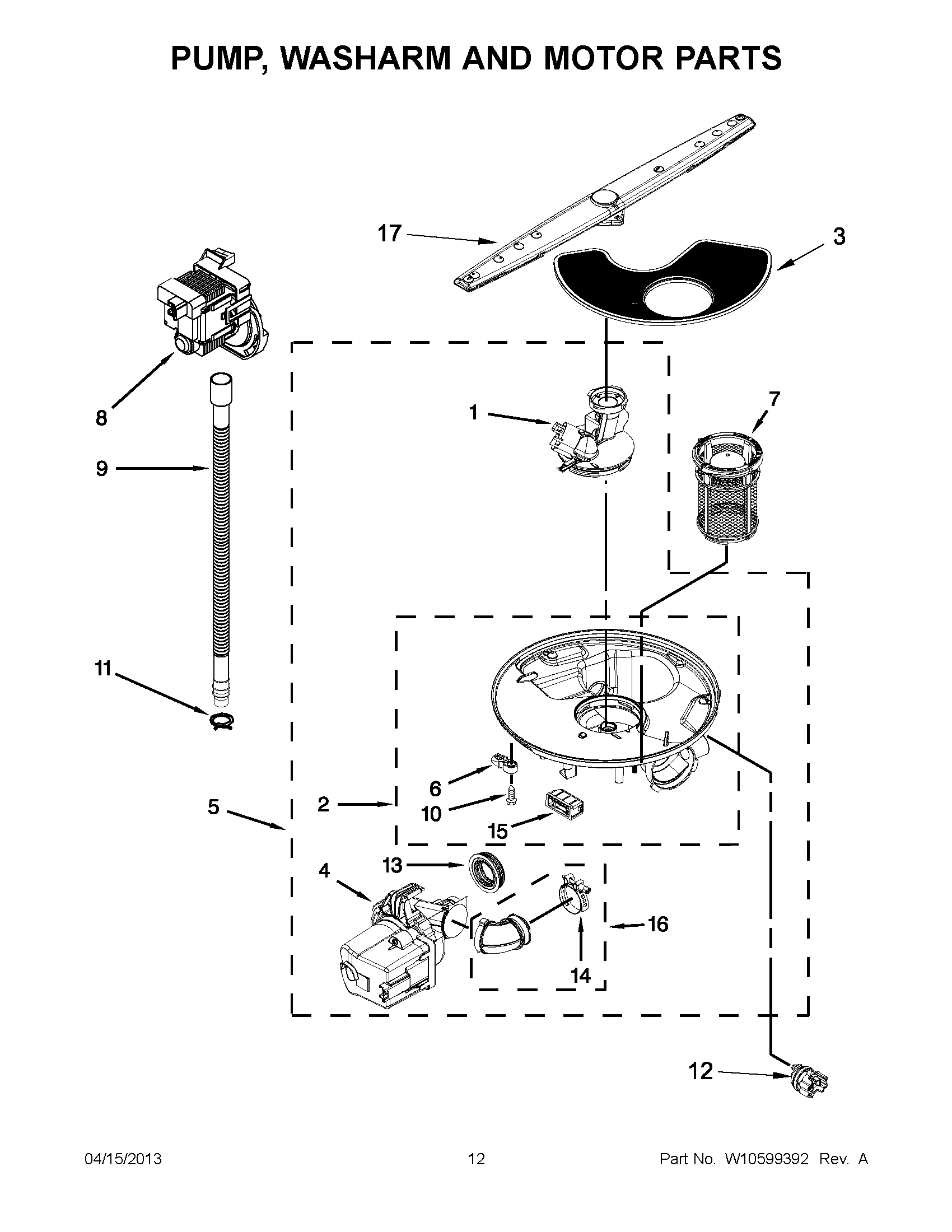 06 - PUMP, WASHARM AND MOTOR PARTS