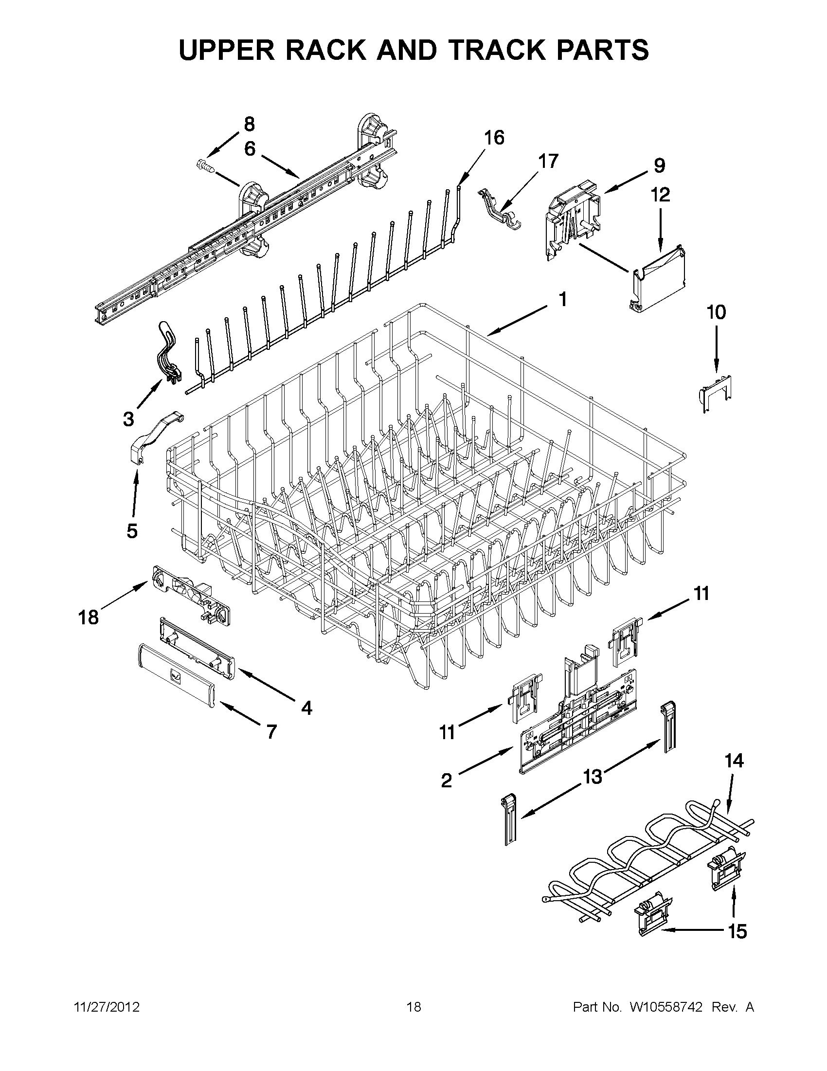 09 - UPPER RACK AND TRACK PARTS