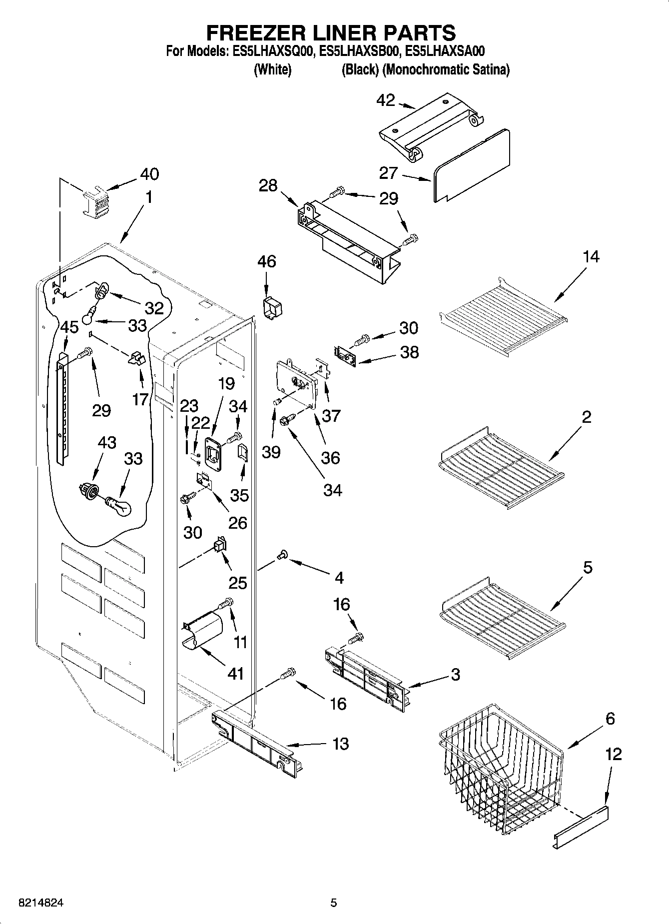 04 - FREEZER LINER PARTS