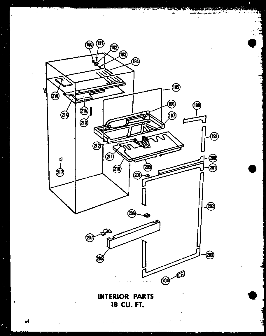 08 - INTERIOR PARTS 18 CU. FT.