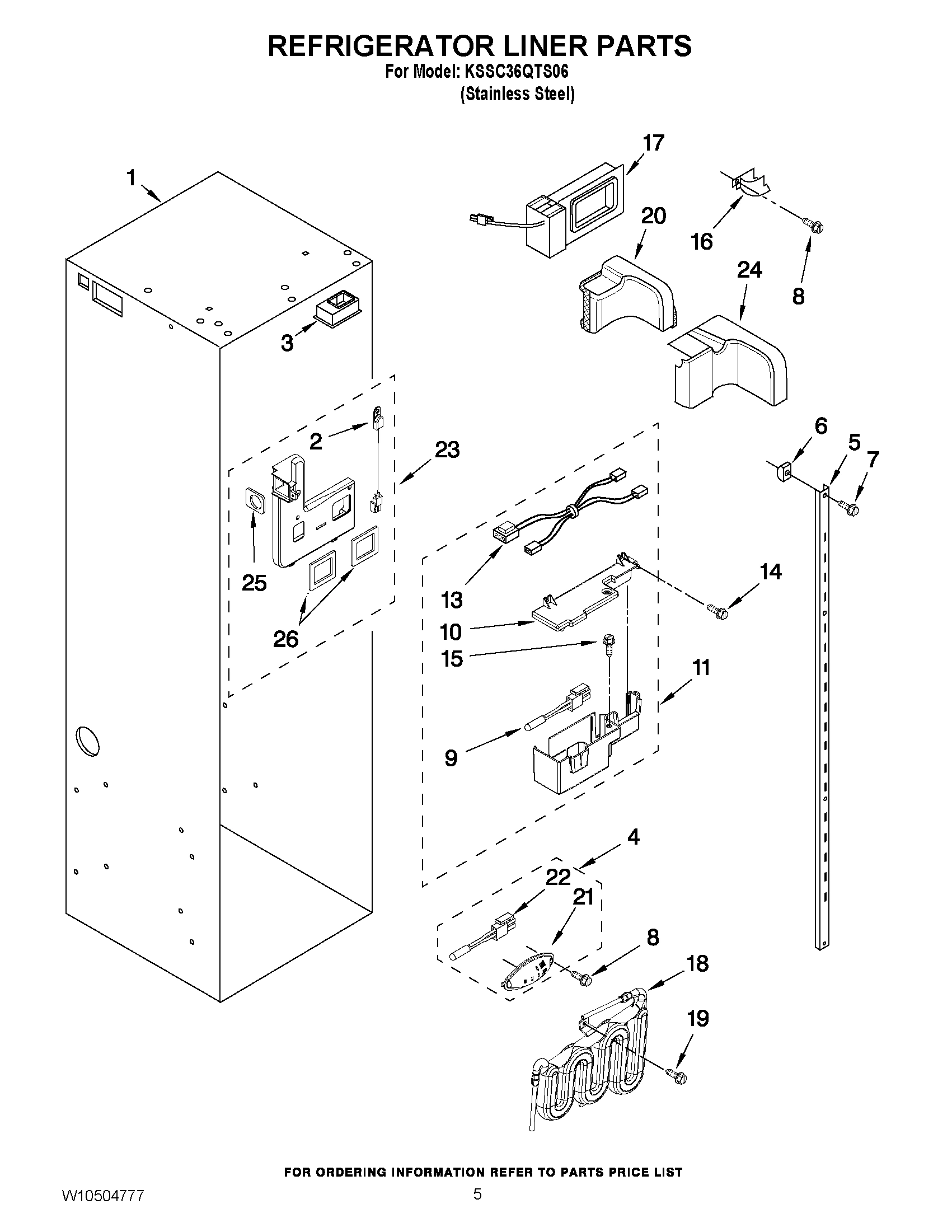04 - REFRIGERATOR LINER PARTS