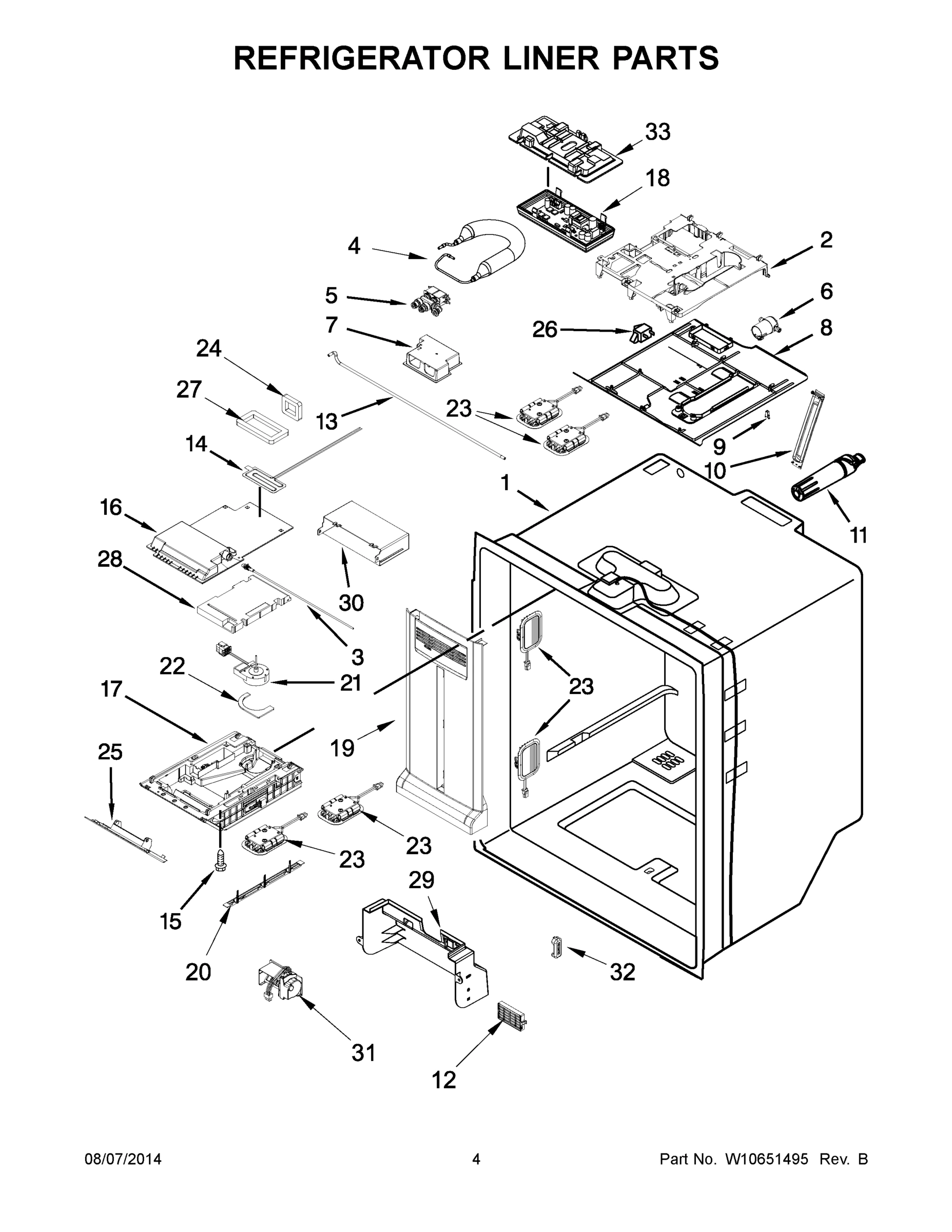 03 - REFRIGERATOR LINER PARTS