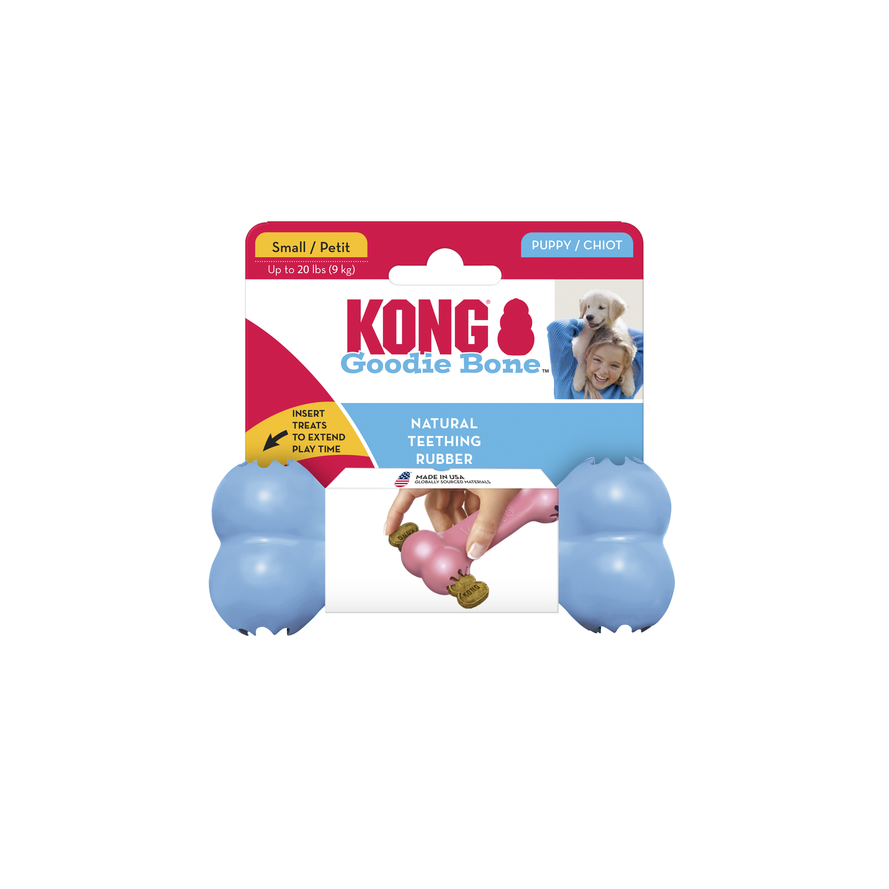 KONG Puppy Goodie Bone onpack Produktbild