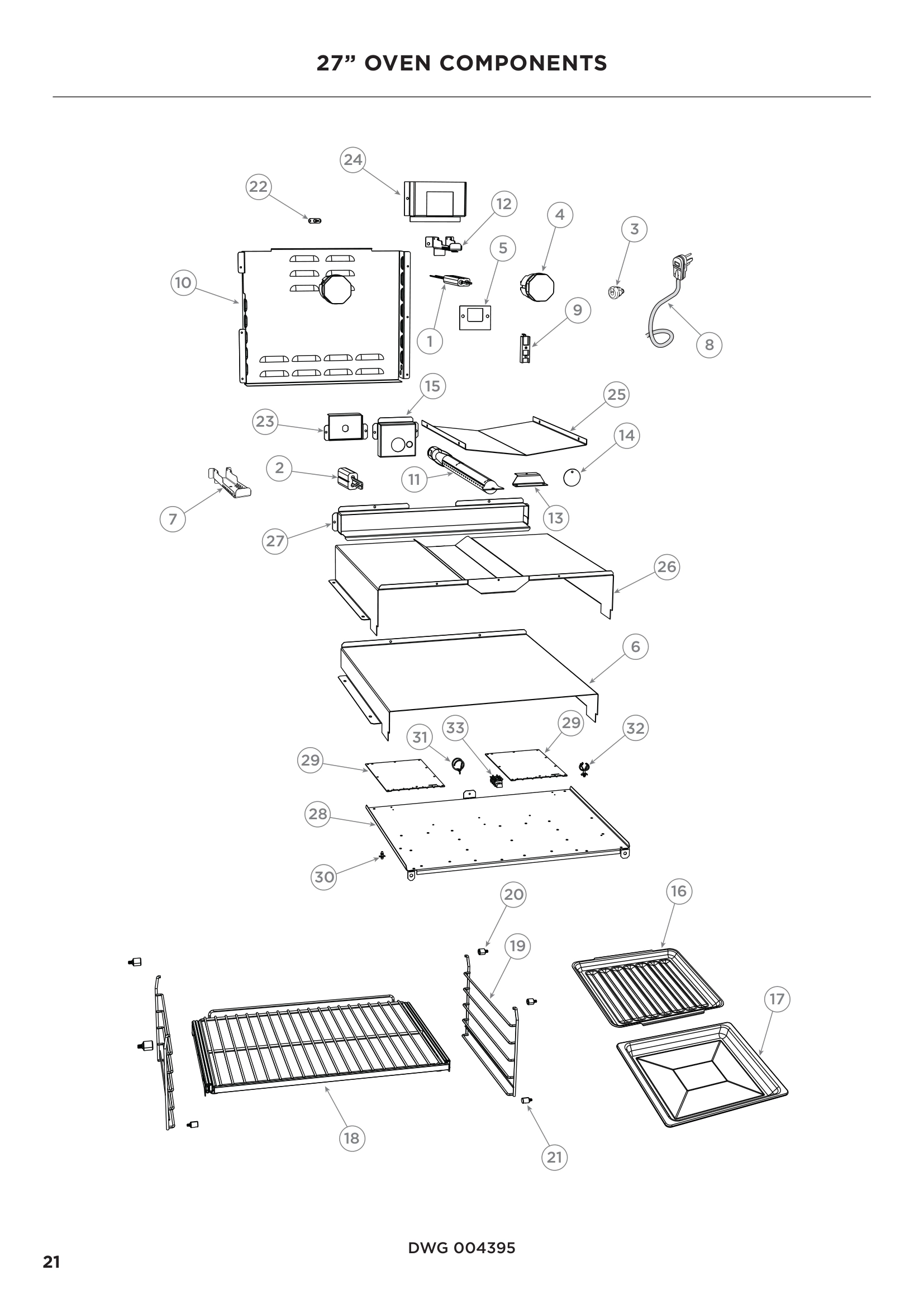 27” OVEN COMPONENTS
