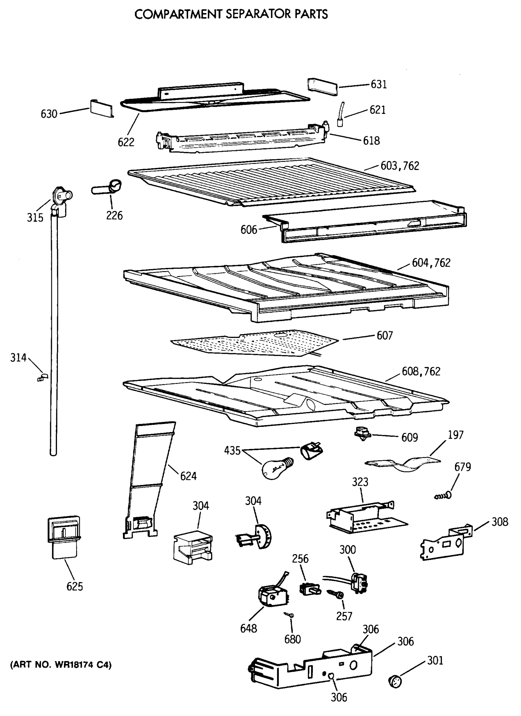 COMPARTMENT SEPARATOR PARTS