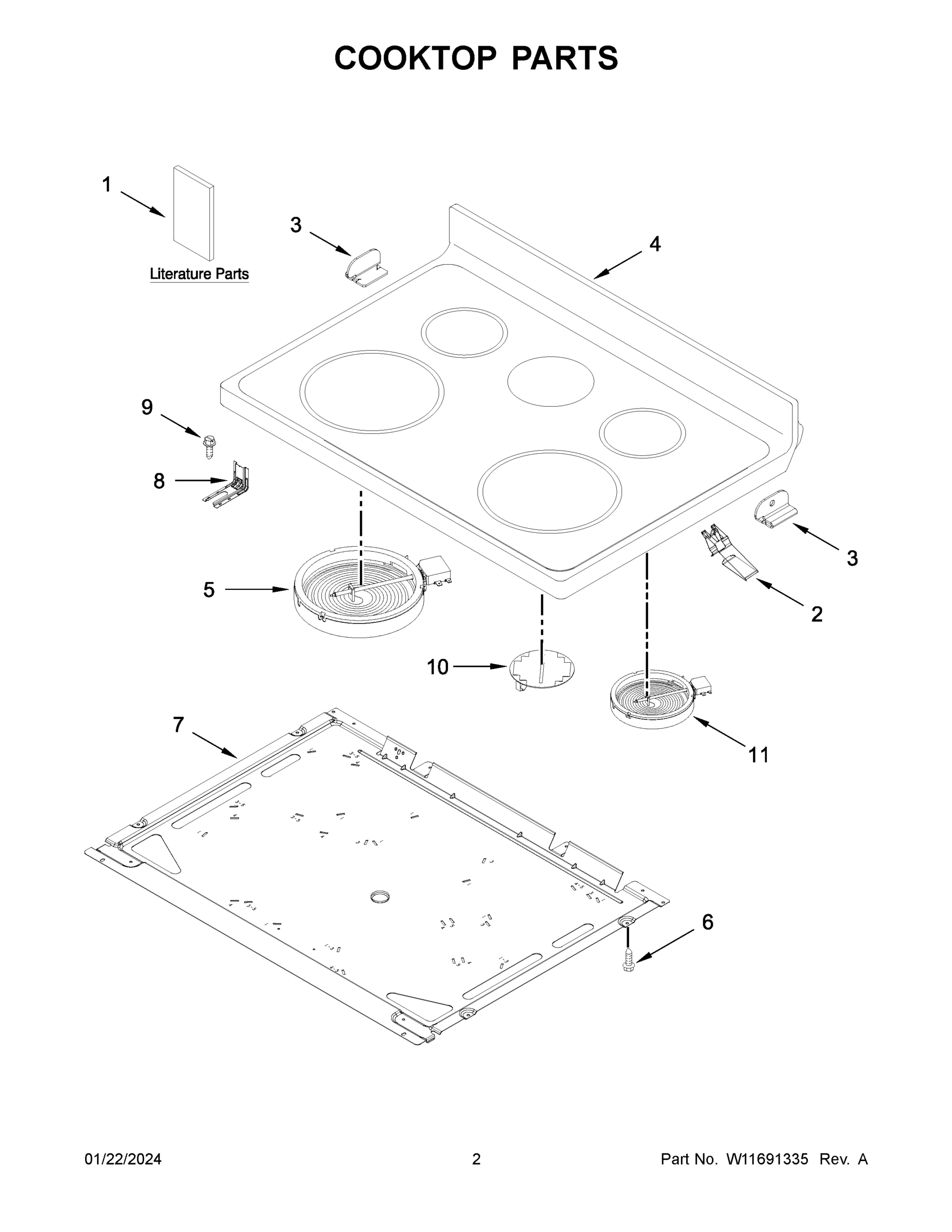 02 - COOKTOP PARTS