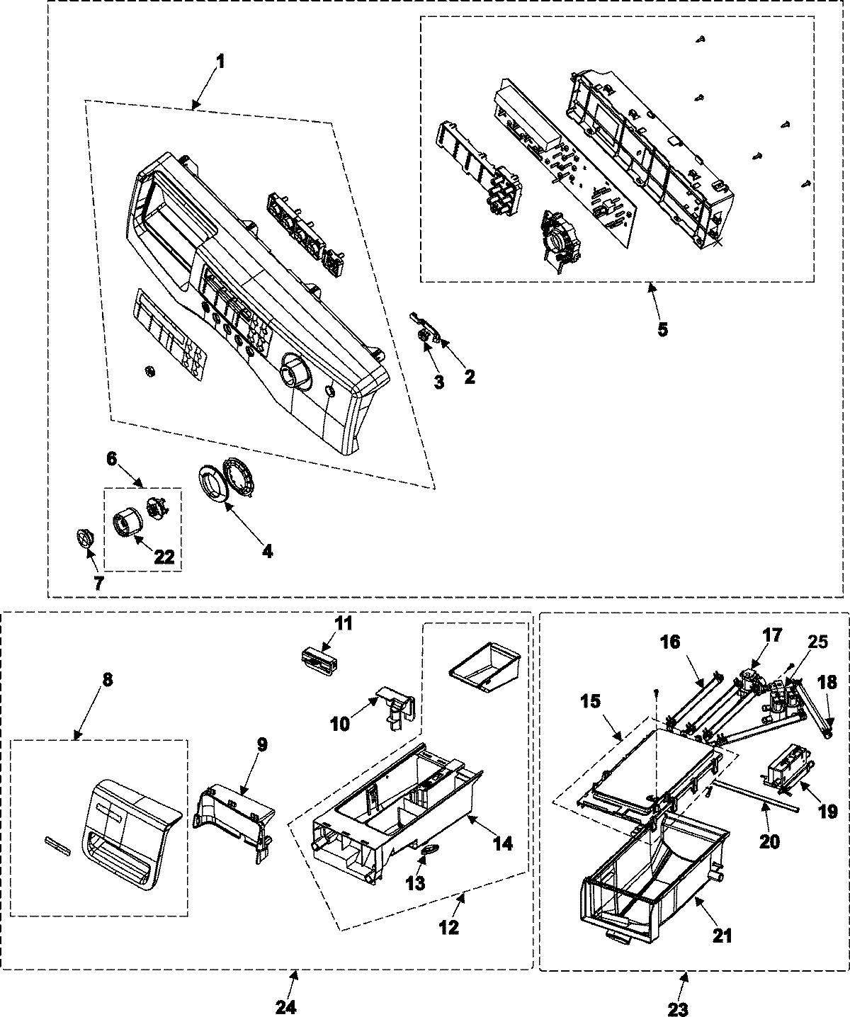 02 - CONTROL PANEL/HOUSING-DRAWER