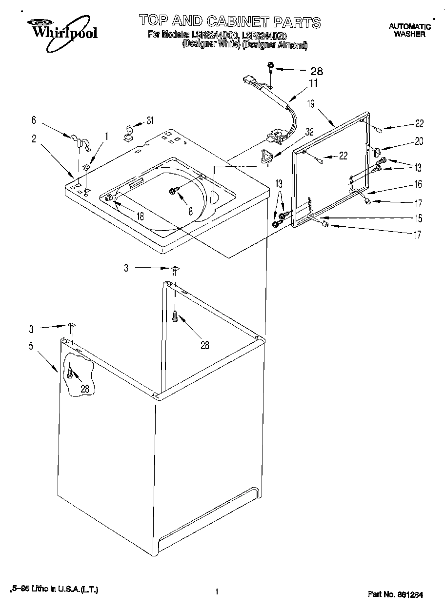 01 - TOP AND CABINET, LIT/OPTIONAL