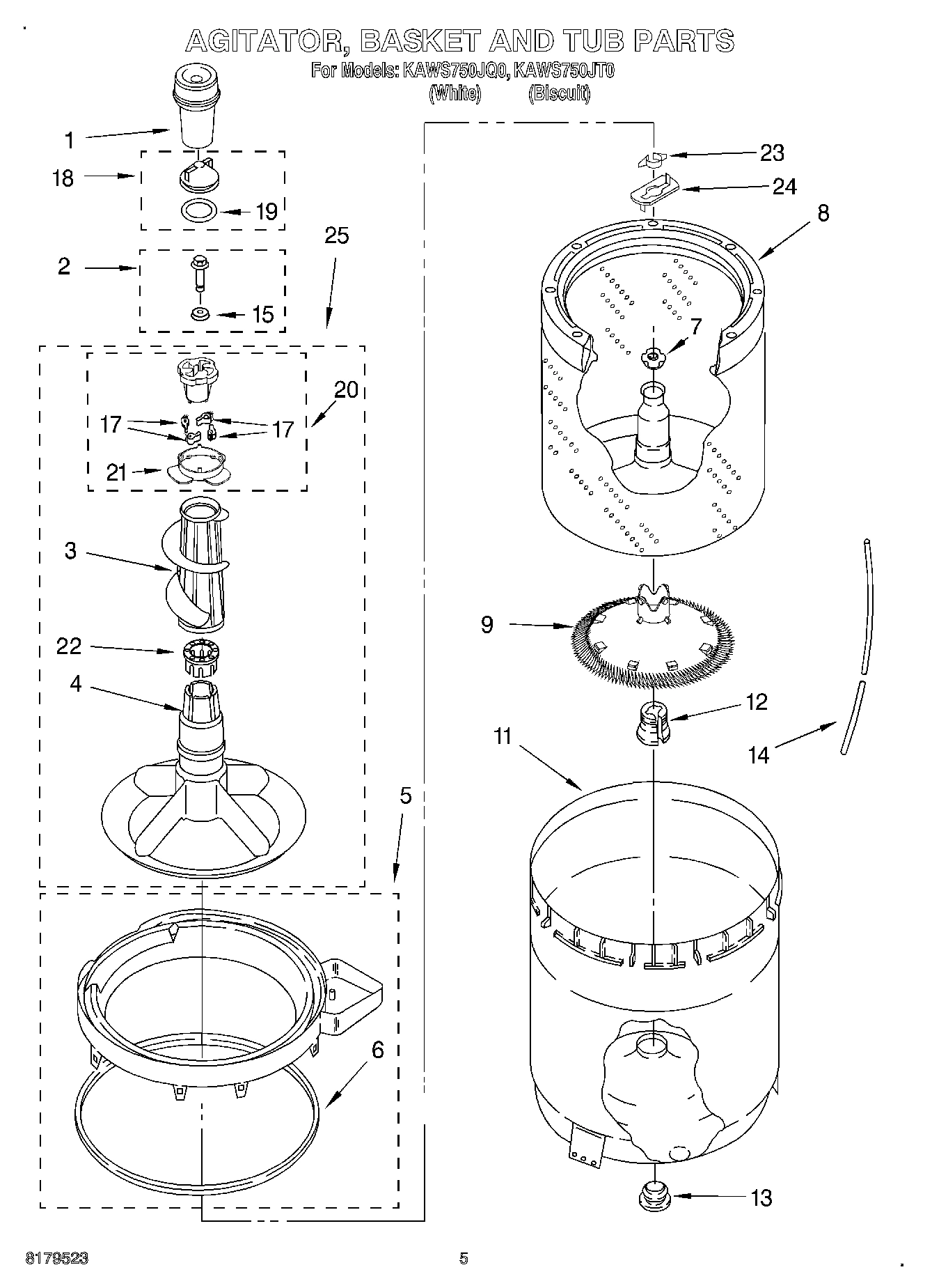03 - AGITATOR, BASKET, AND TUB