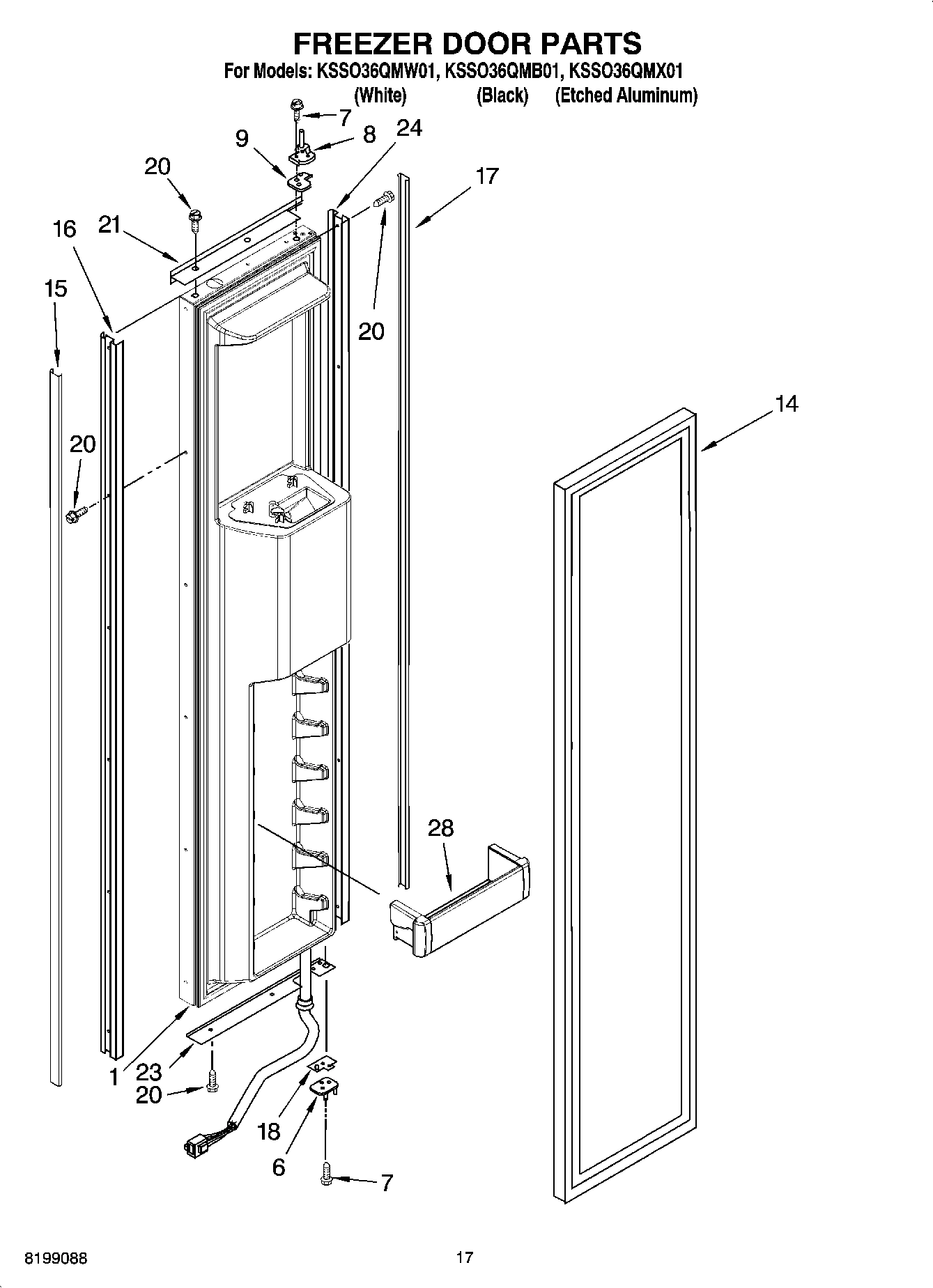 11 - FREEZER DOOR PARTS