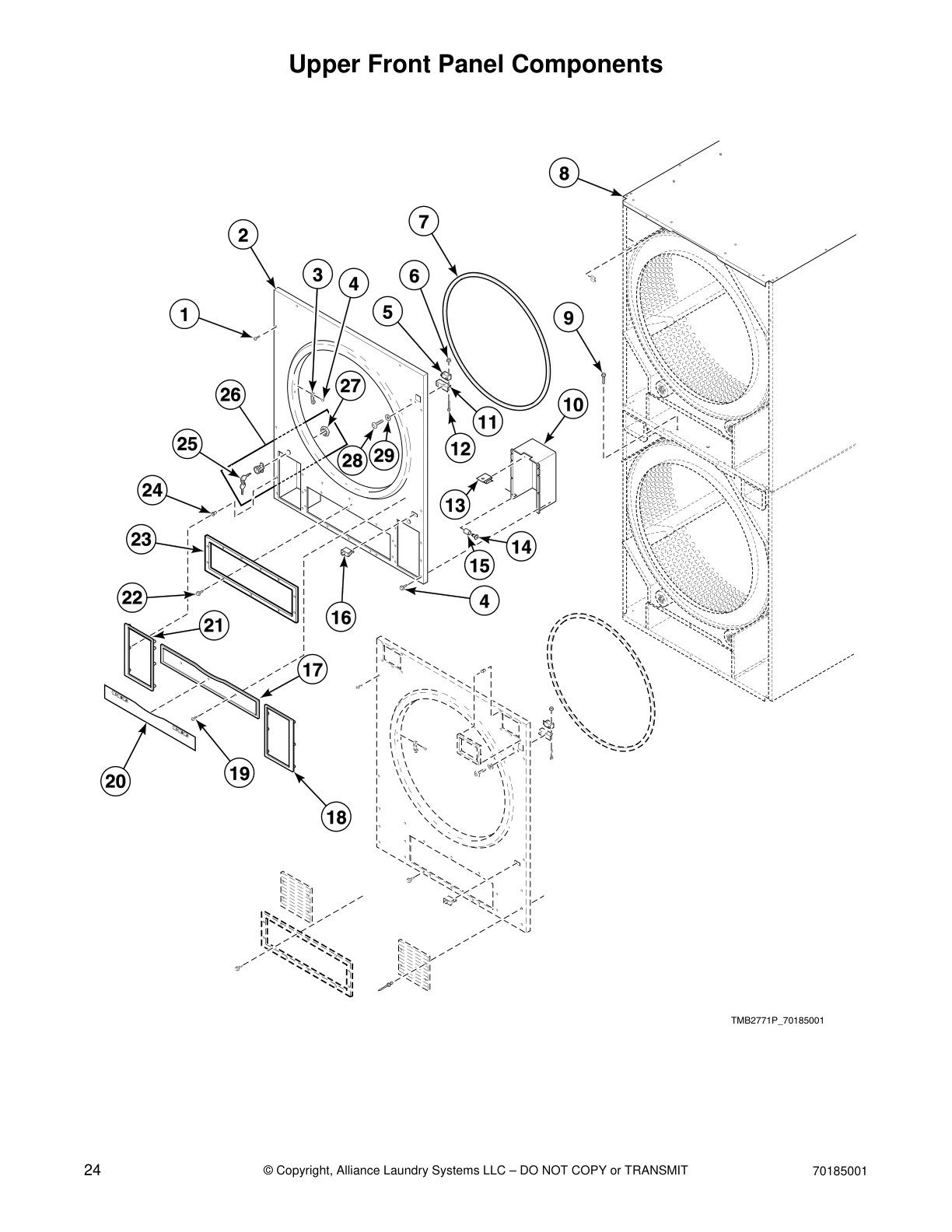 Upper Front Panel Components