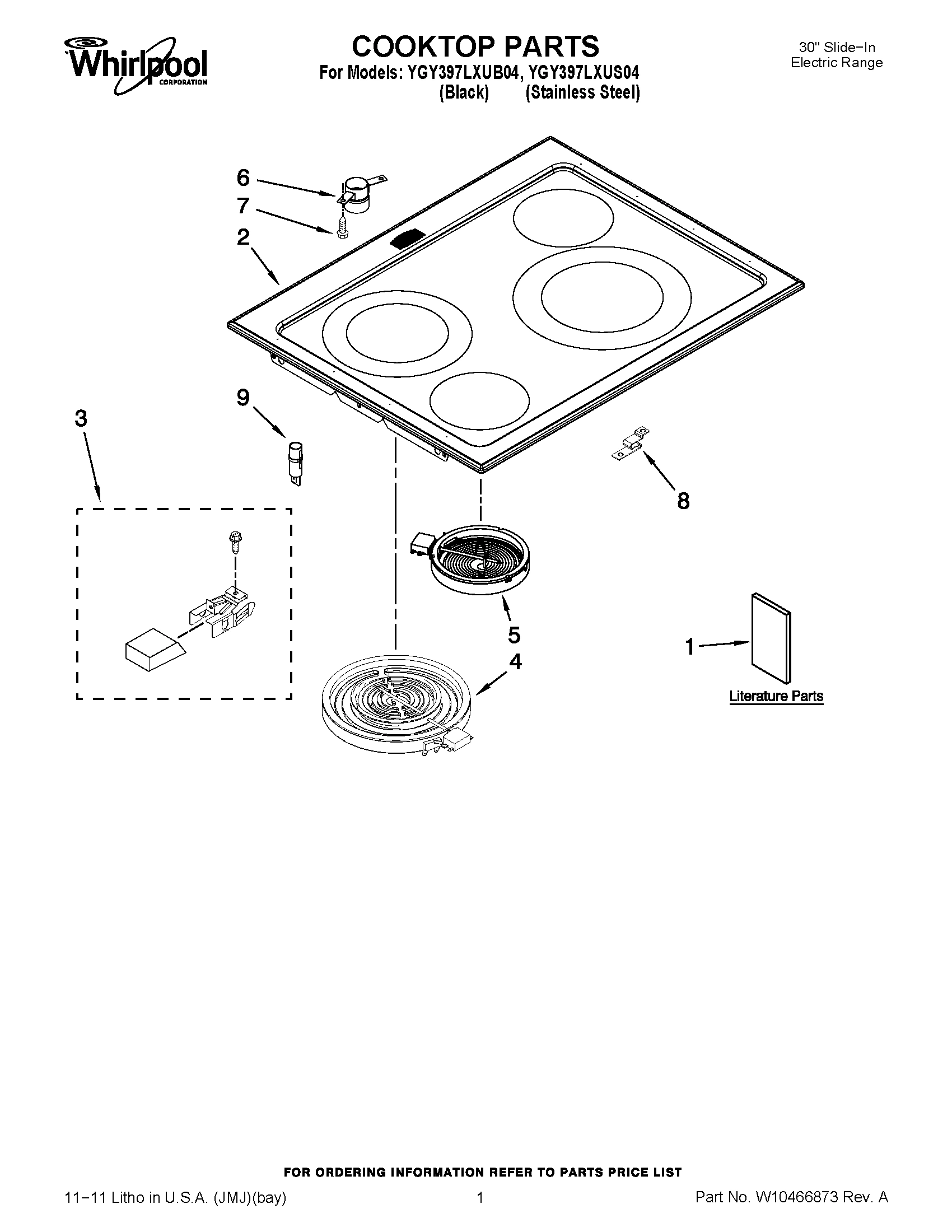 01 - COOKTOP PARTS