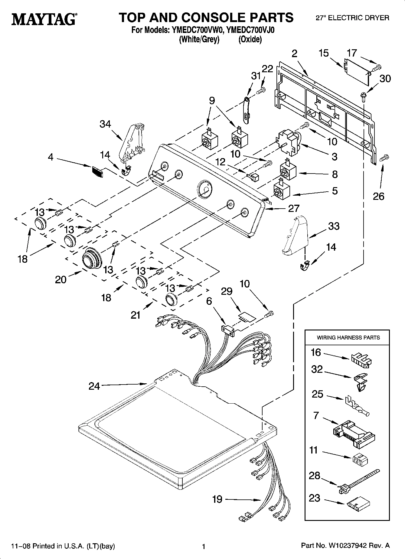 01 - TOP AND CONSOLE PARTS