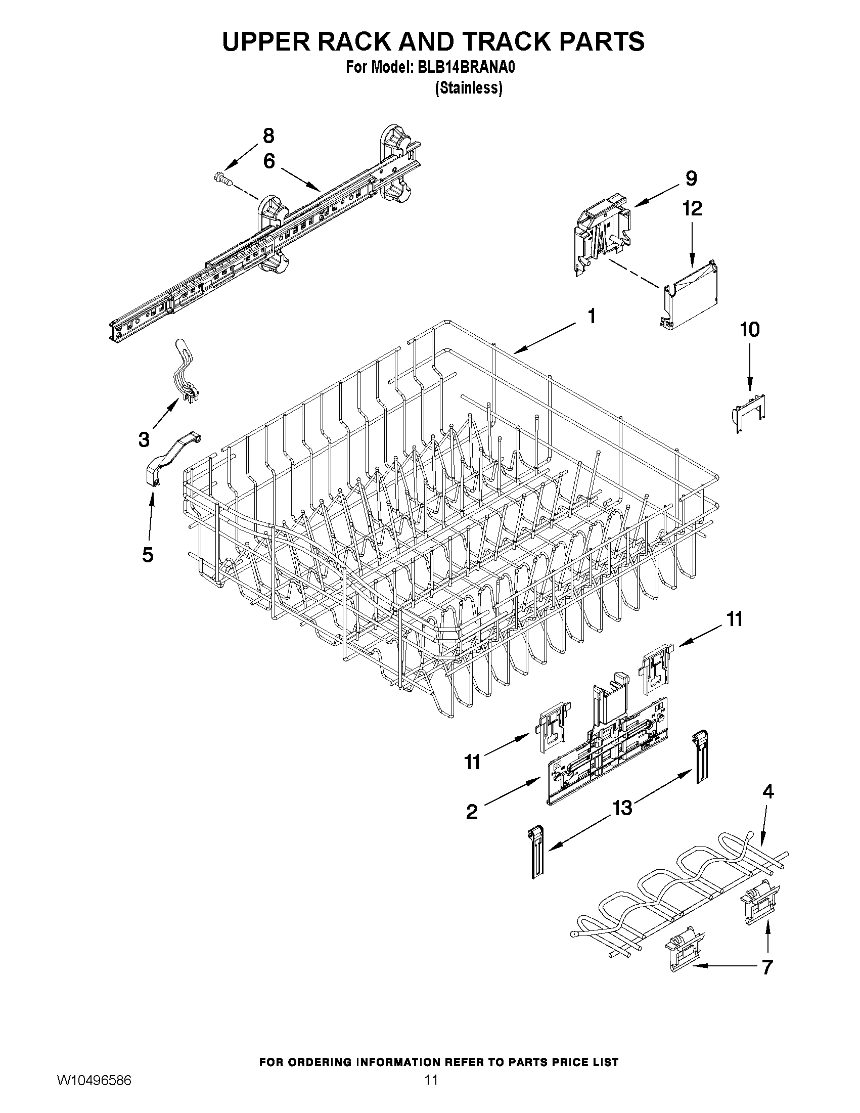 09 - UPPER RACK AND TRACK PARTS