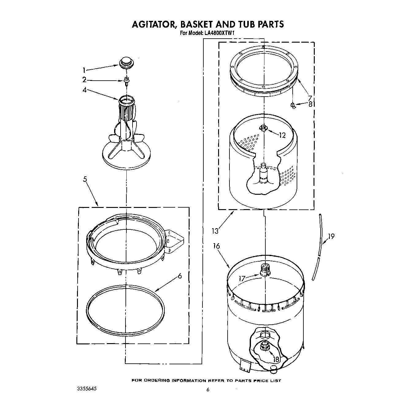 05 - AGITATOR, BASKET AND TUB
