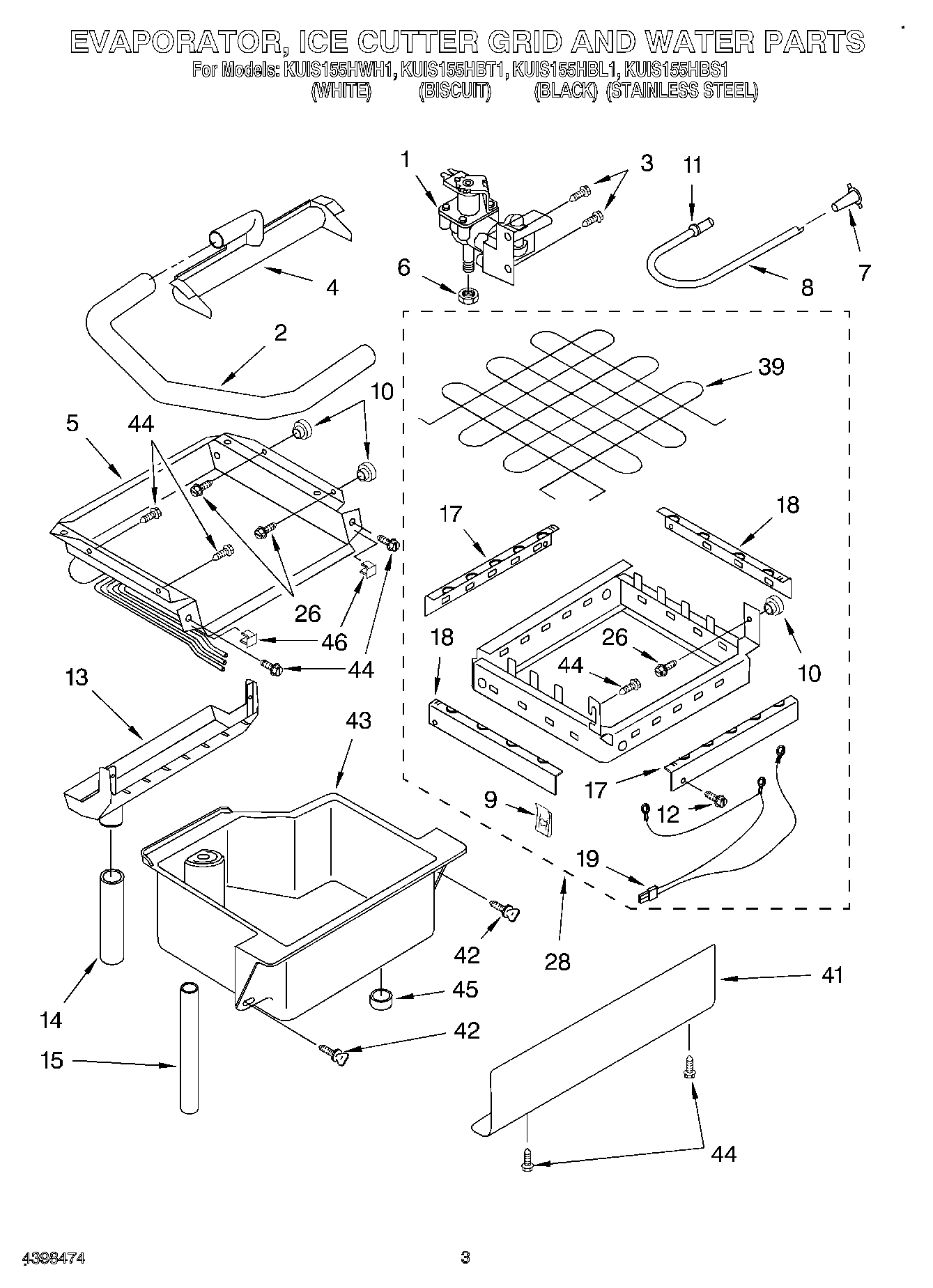 02 - EVAPORATOR, ICE CUTTER GRID AND WATER