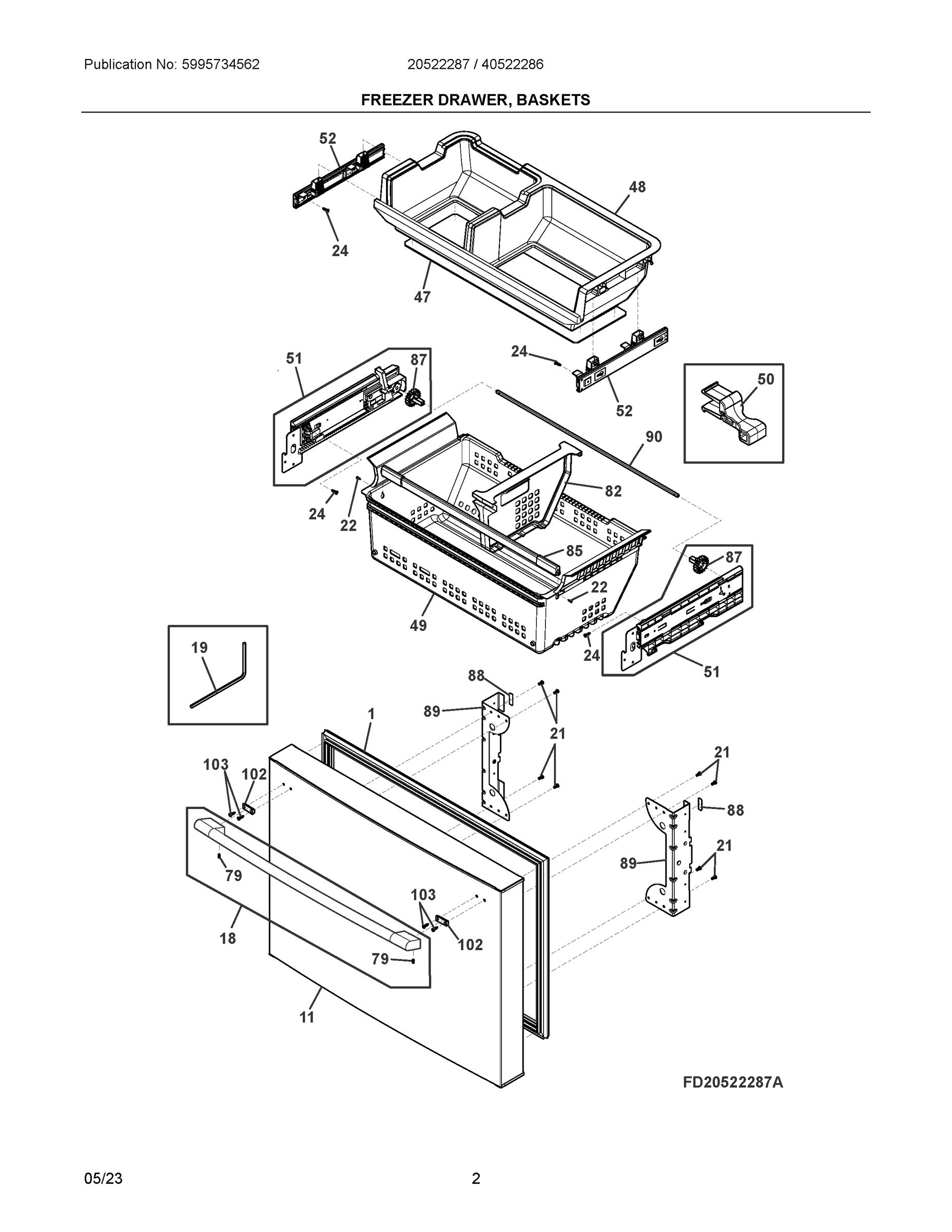 02 - FREEZER DRAWER, BASKETS