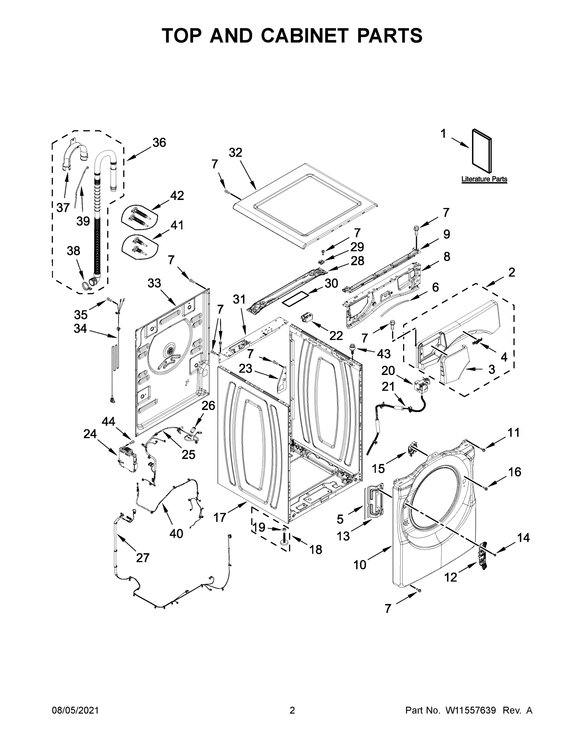 02 - TOP AND CABINET PARTS