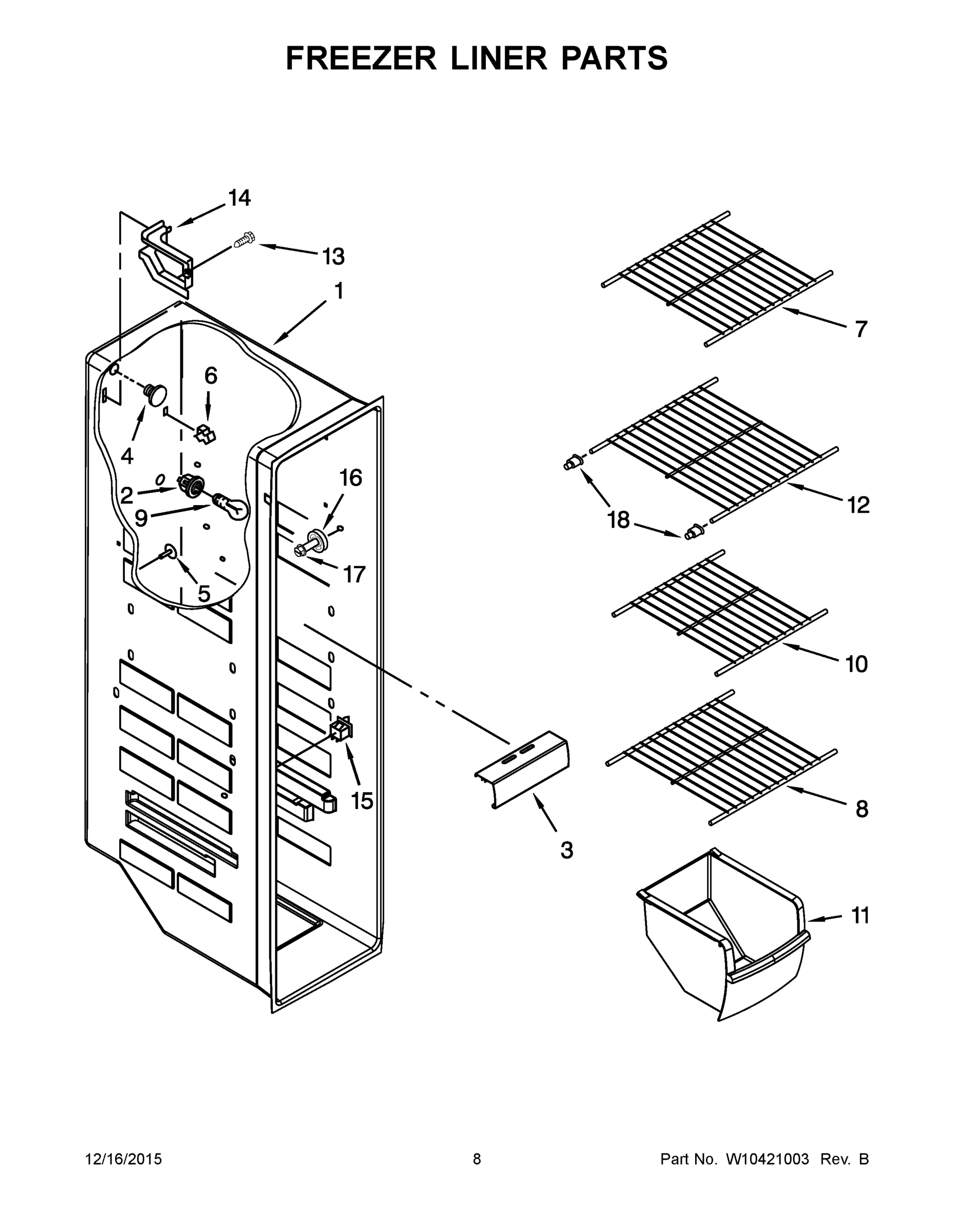 05 - FREEZER LINER PARTS