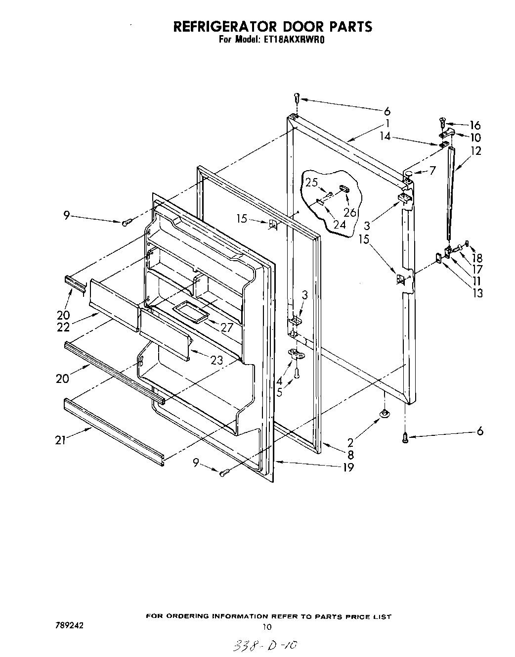 08 - REFRIGERATOR DOOR , NOT ILLUSTRATED