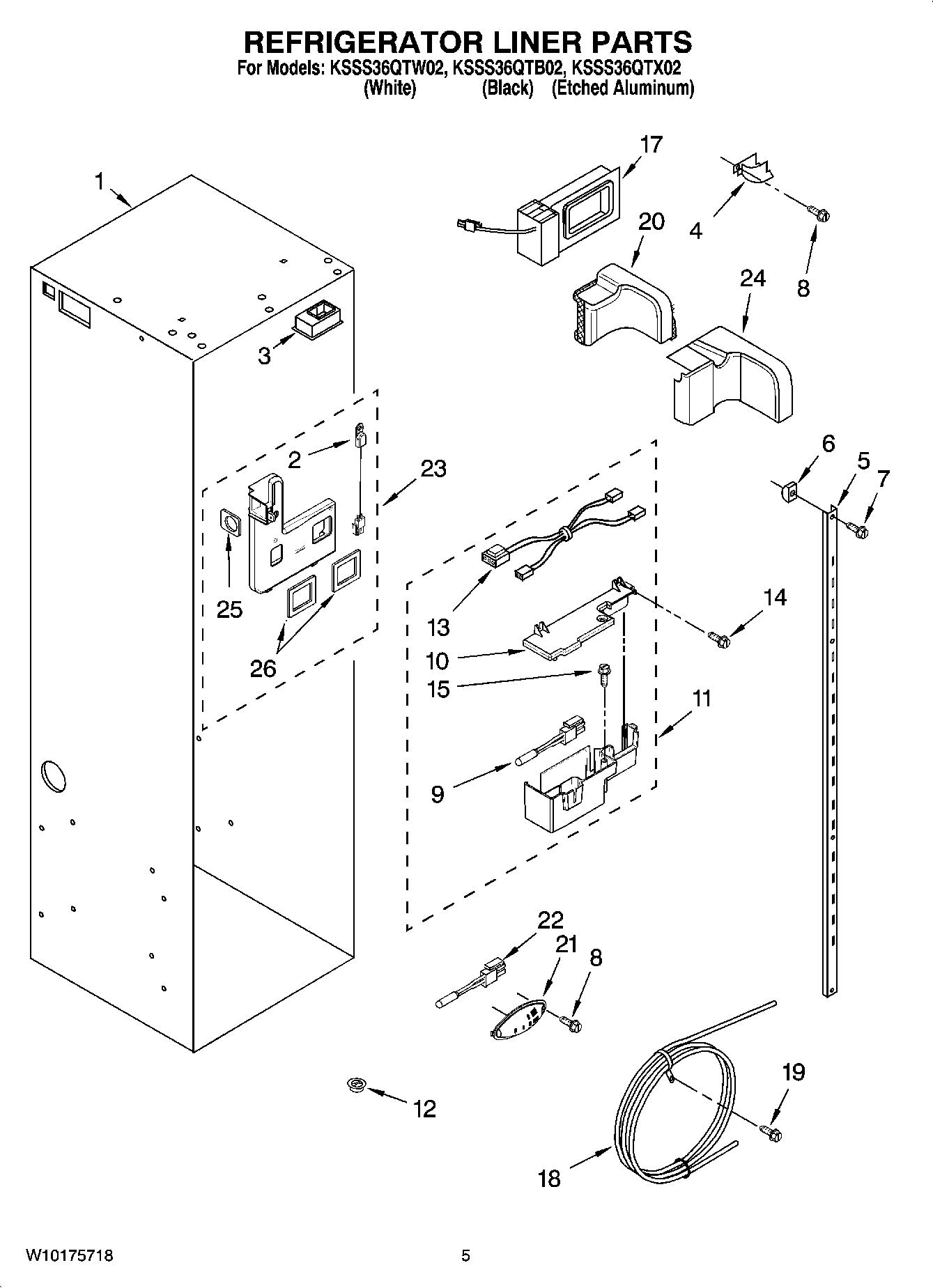 04 - REFRIGERATOR LINER PARTS