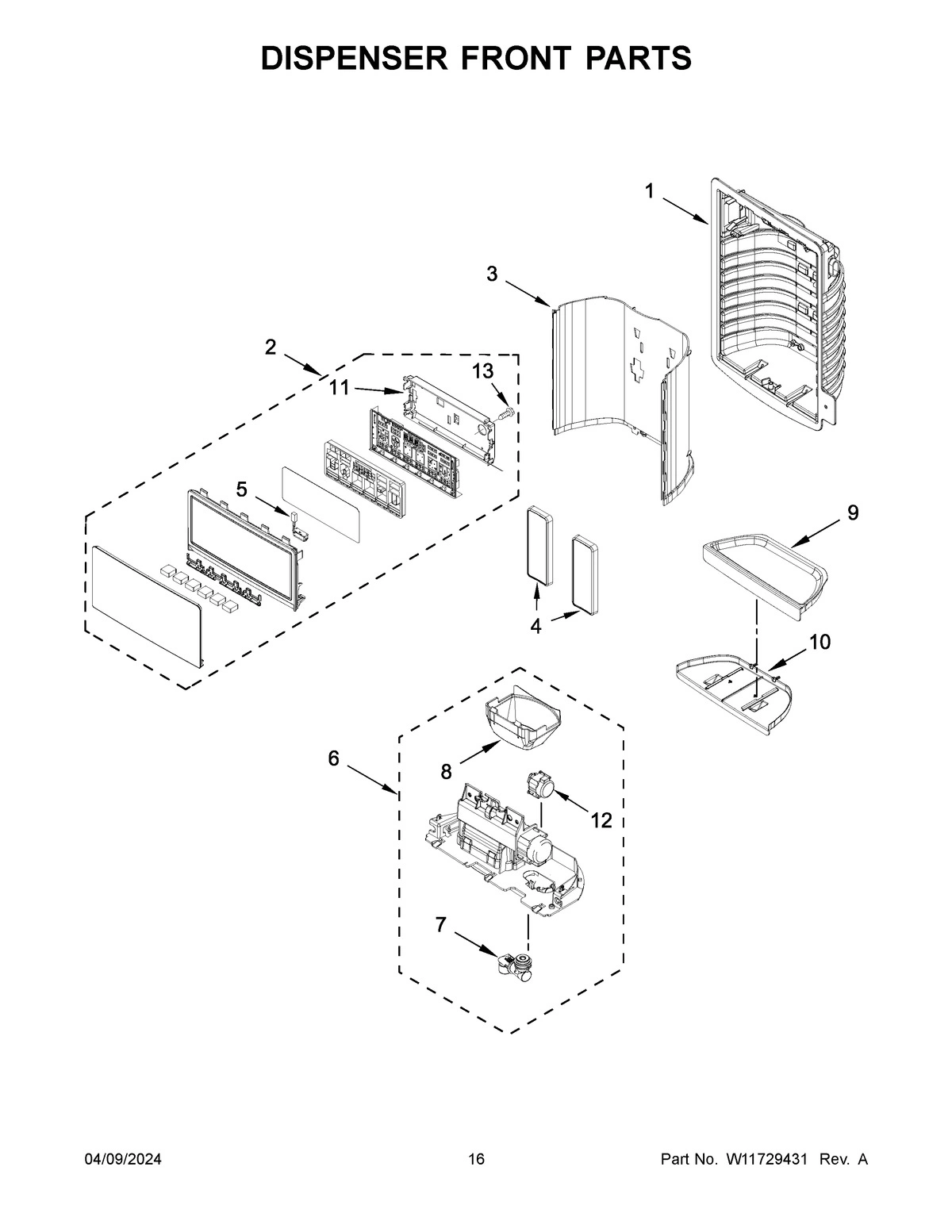 09 - DISPENSER FRONT PARTS