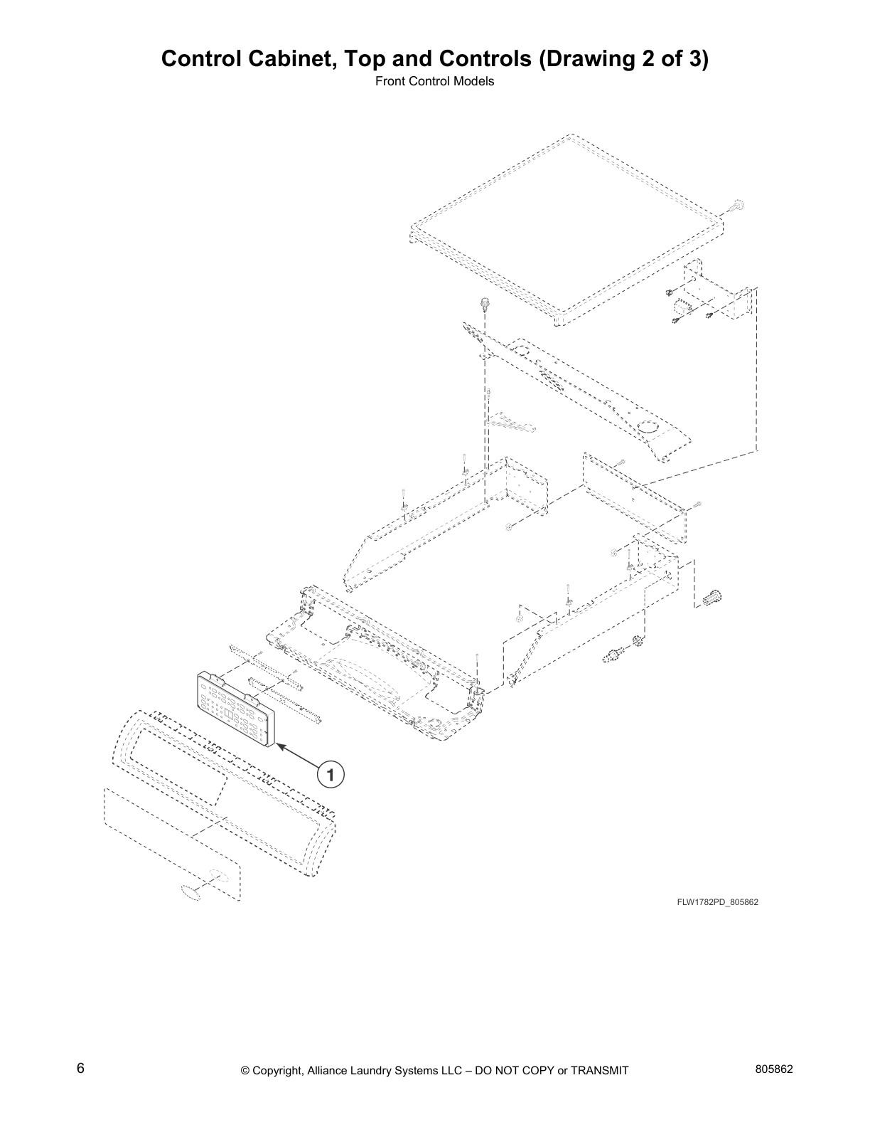 Control Cabinet, Top and Controls (Drawing 2 of 3)