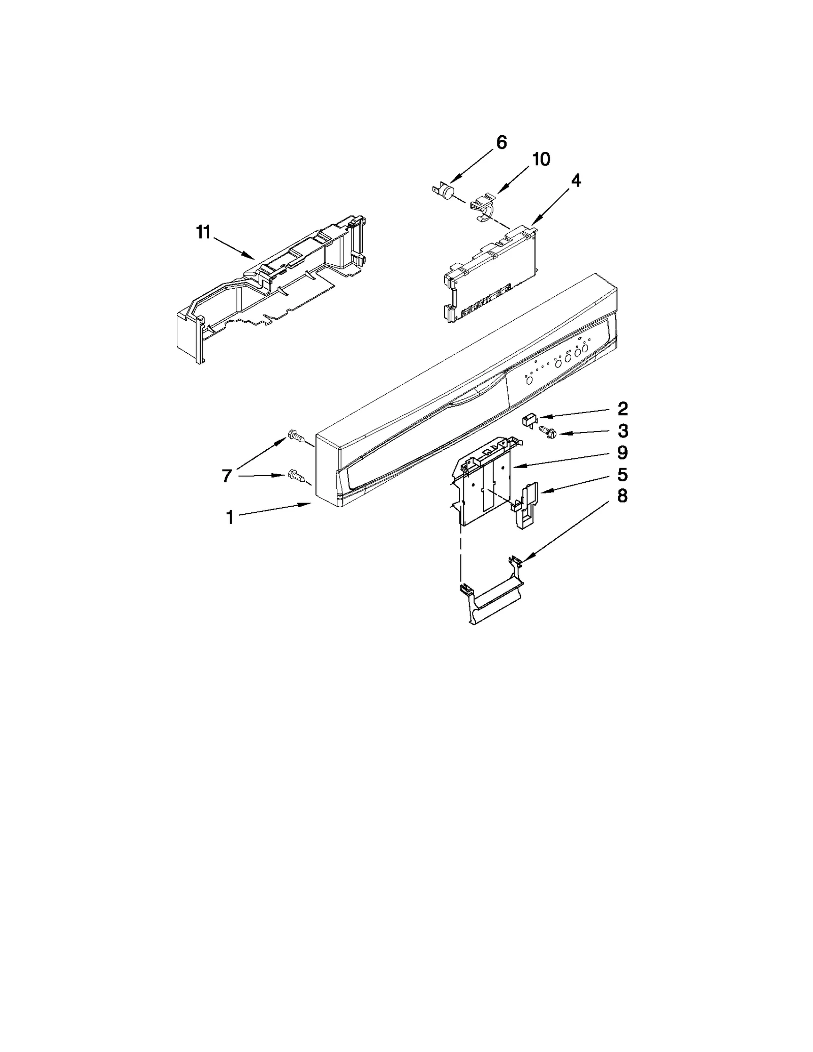 CONTROL PANEL AND LATCH PARTS