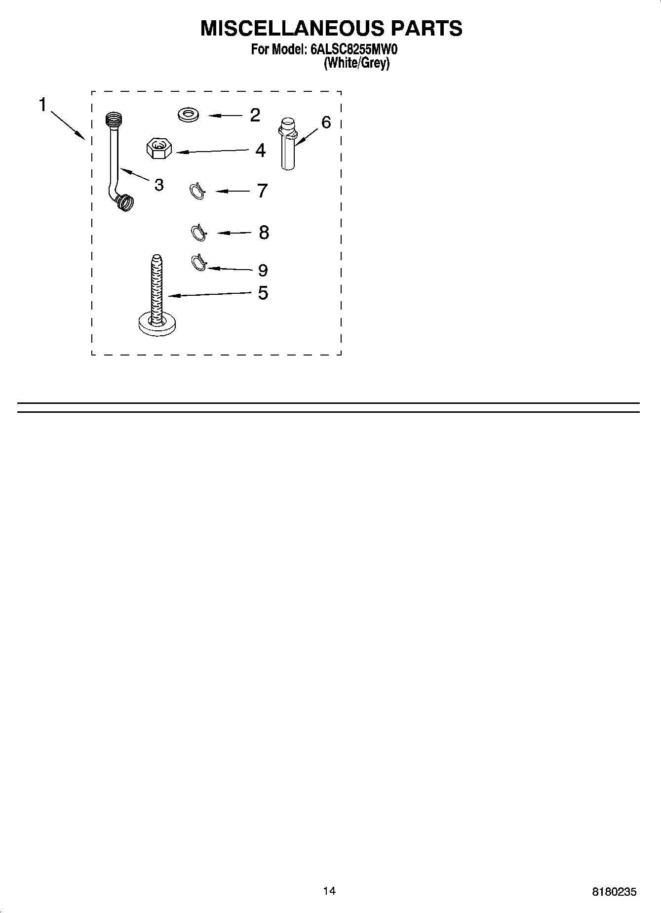 10 - MISCELLANEOUS PARTS - OPTIONAL PARTS (NOT INCLUDED)