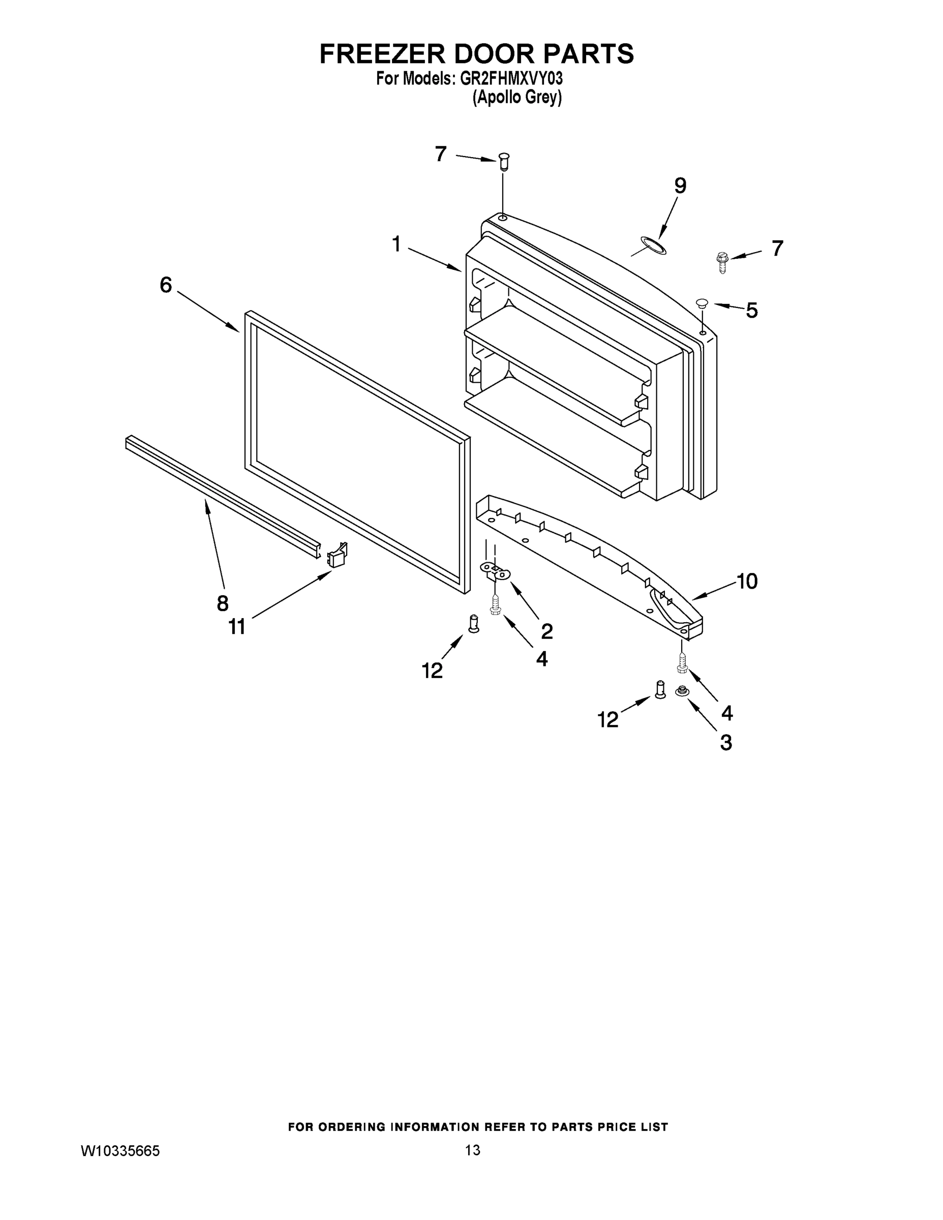 07 - FREEZER DOOR PARTS